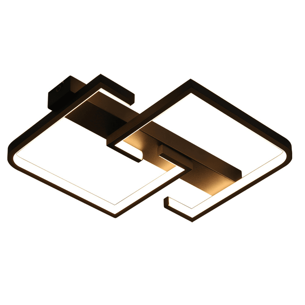 NETTLIFE LED - kattovalaisin,musta,19W,30CM,moderni,lämmin,valkoinen,3000K,geometrinen,kuvio