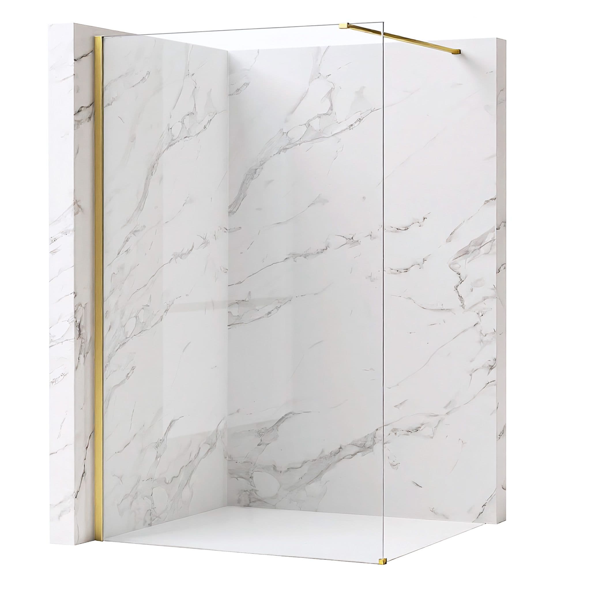 REA Suihkuseinä Flexi 80 harjattu kulta, 80X0, 8X195CM