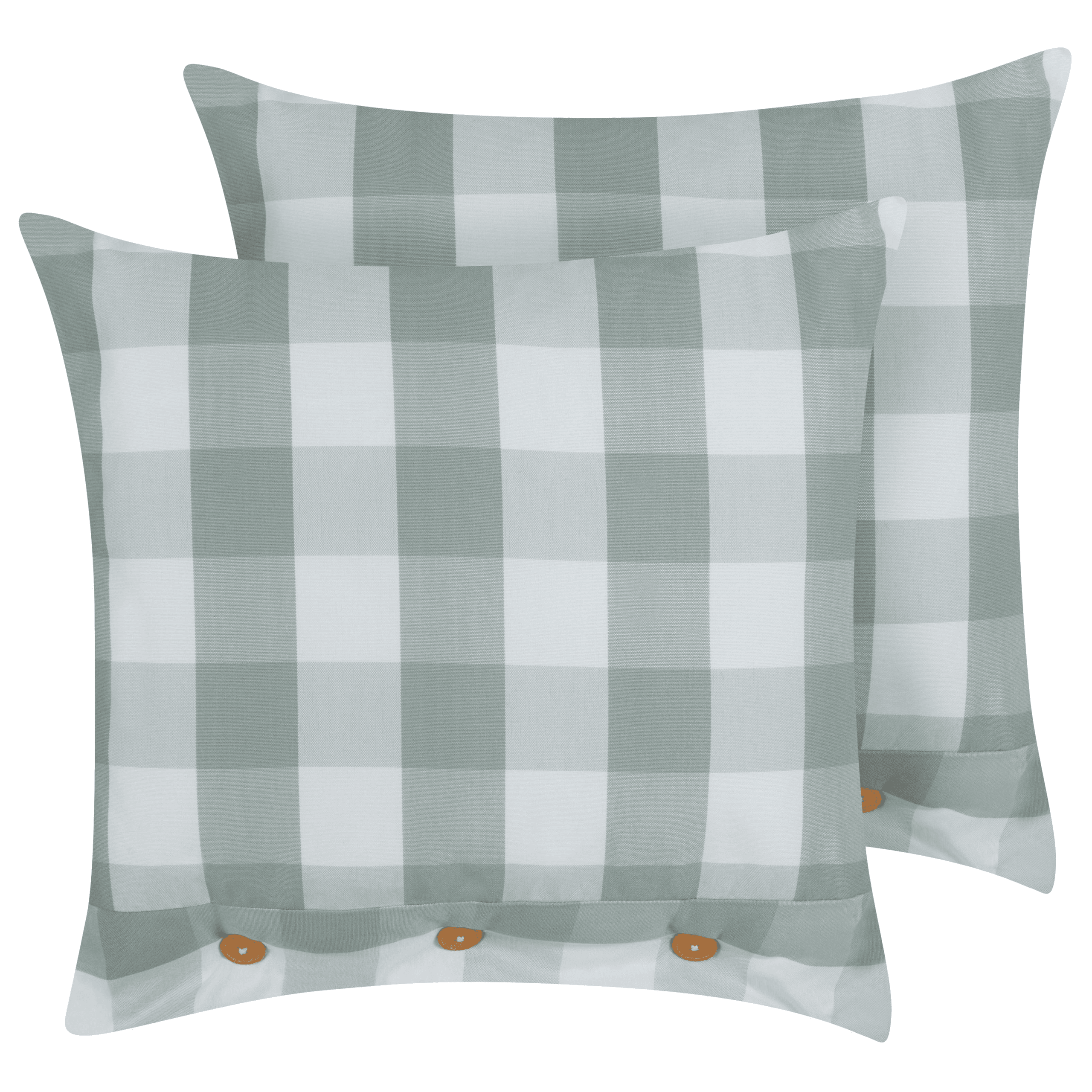 Koristetyynysetti 2 kpl TAMNINE 45 x 45 cm Mintunvihreä Ruutukuvio