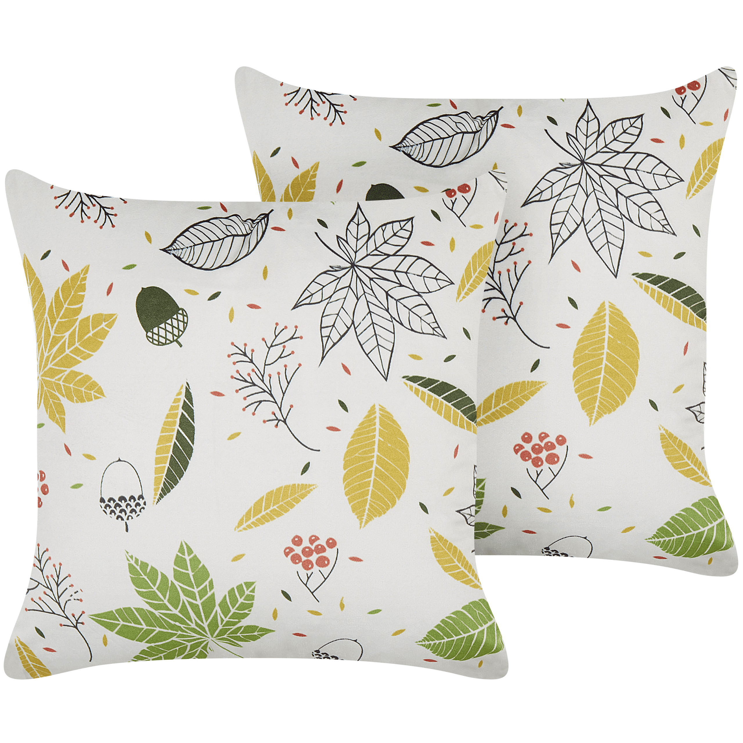 Koristetyynysetti 2 kpl MULLEIN sametti 45 x 45 cm Monivärinen Kasvikuvio