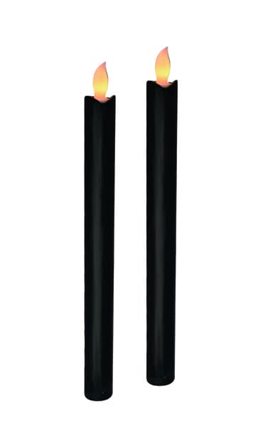 LED-pöytäkynttilät Prima IDALIA 2x24,5 cm musta 2 kpl