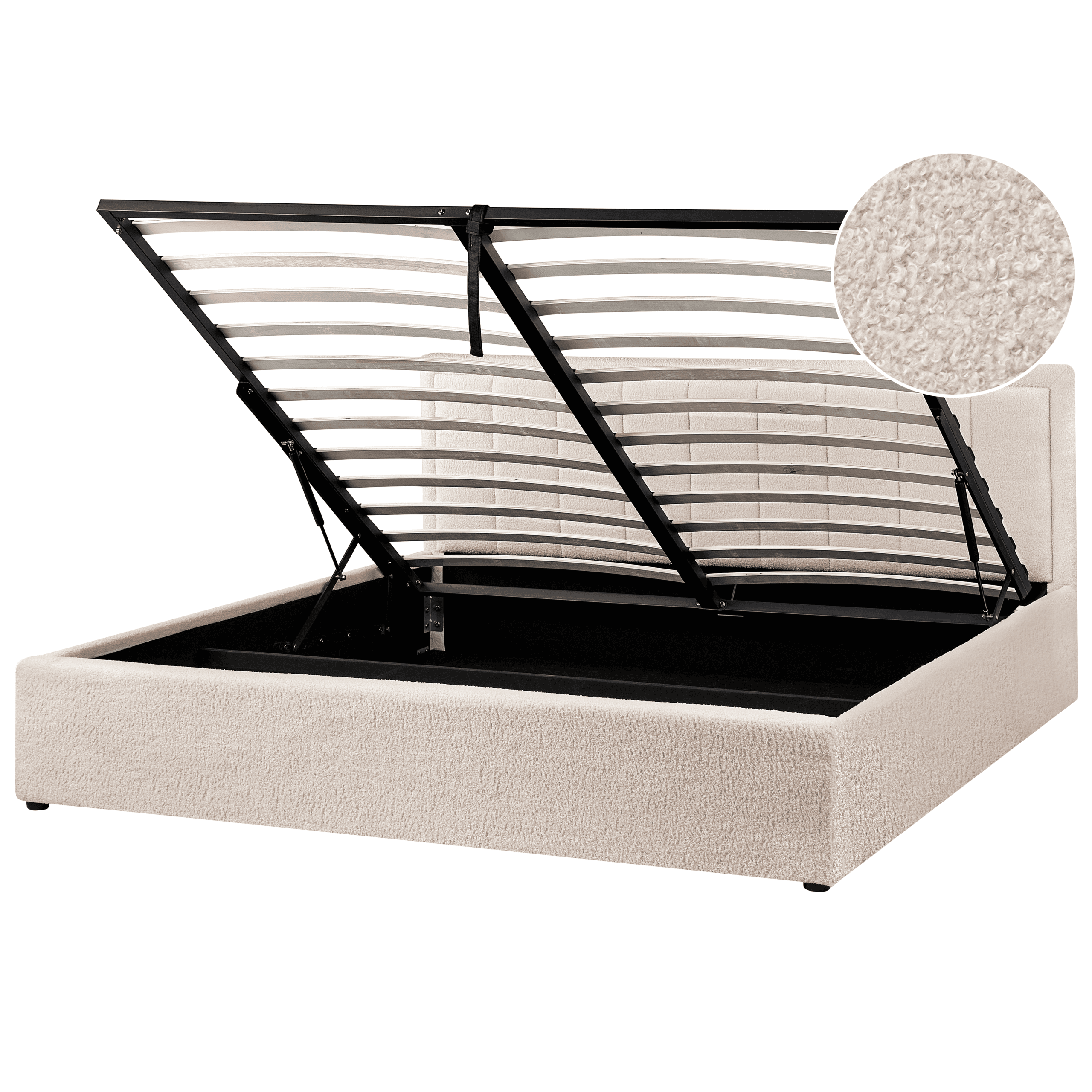 Sänky säilytystilalla buklee MONTLAUR 180 x 200 cm Beige