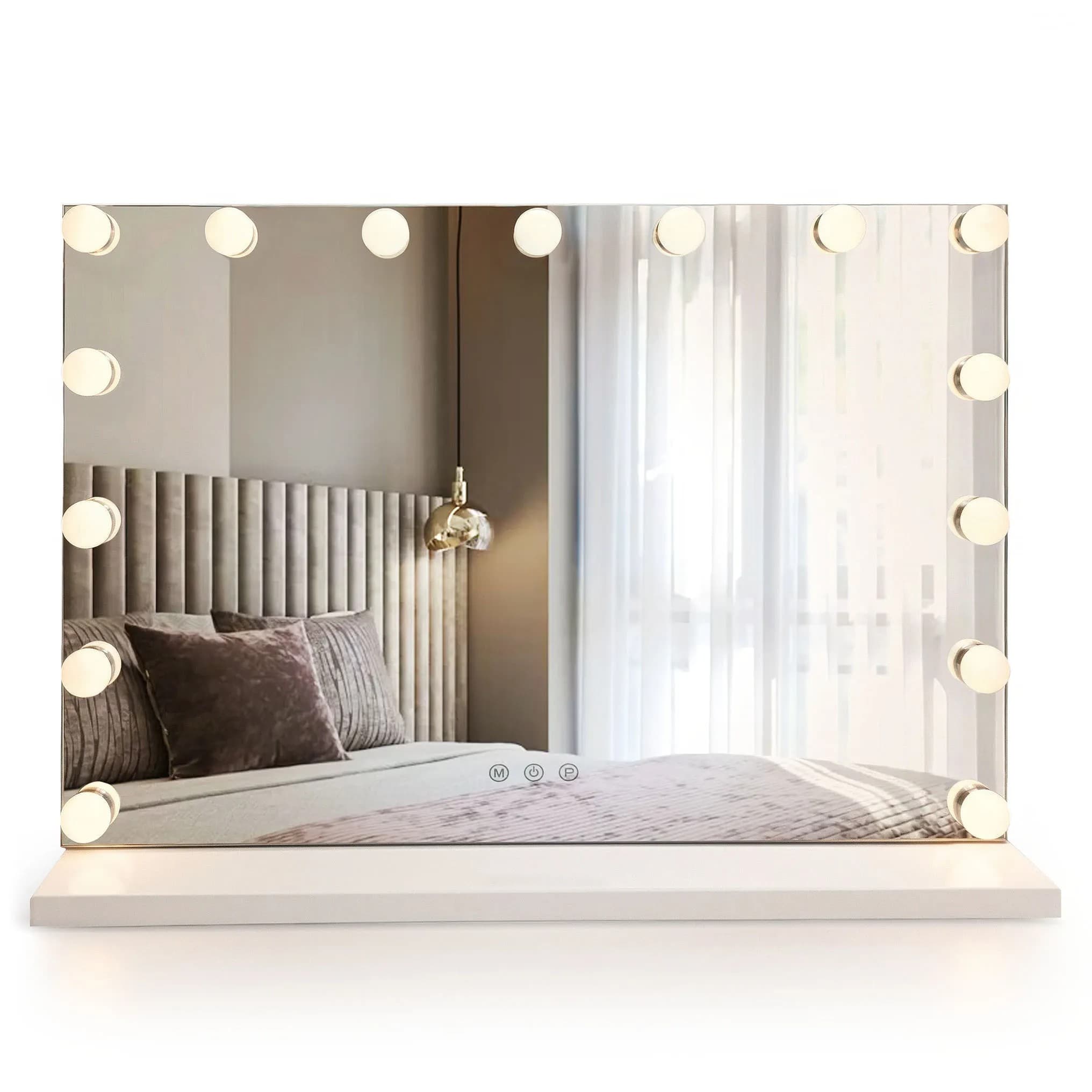 REA peili Hollywood 80x60 Valkoinen, 80x62x14cm