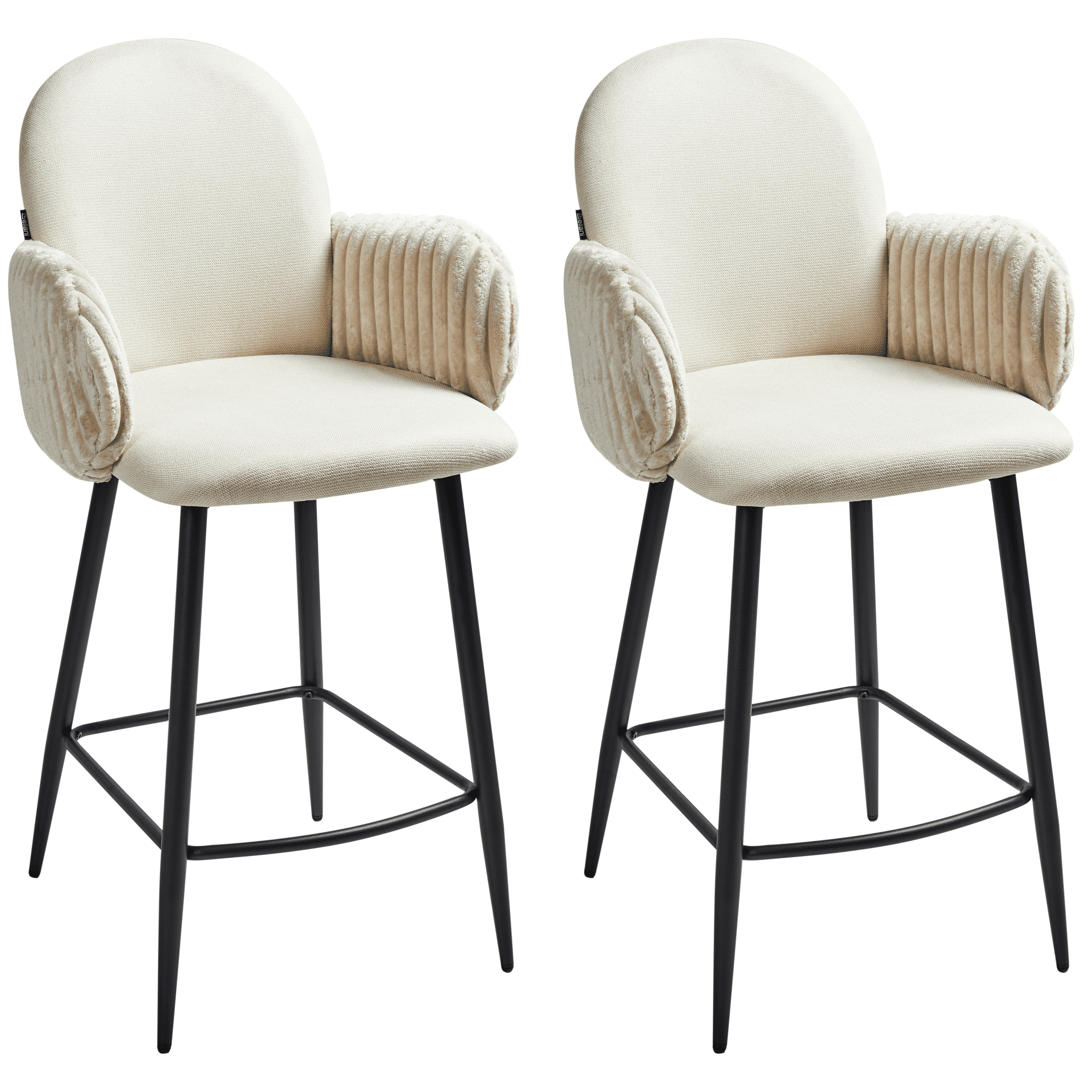 Baarituolisetti 2 kpl AMITY kangas Vaaleanbeige