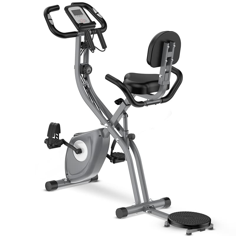 3-in-1 kokoontaitettava kuntopyörä, LCD, APP, 10 vastustasoa