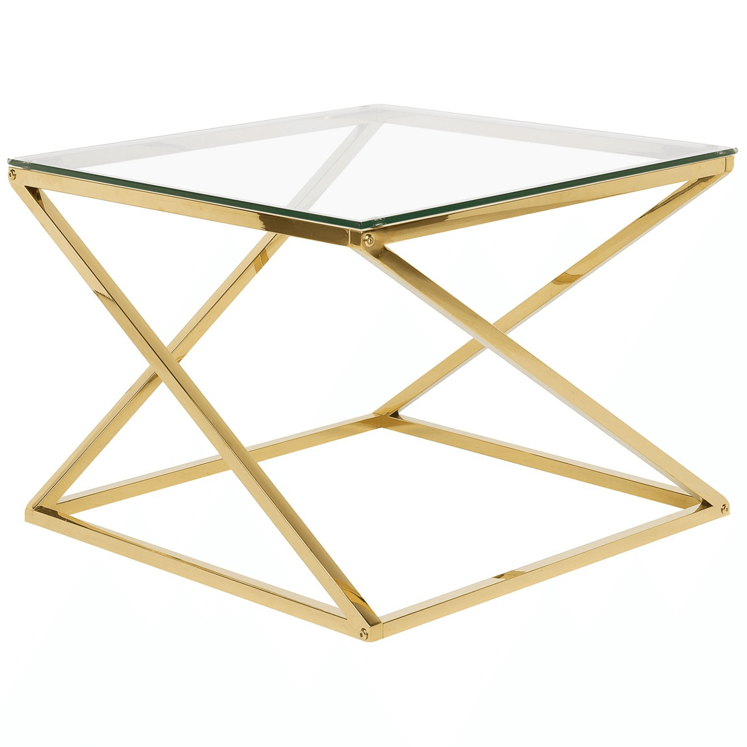 Sohvapöytä BEVERLY lasi Kulta