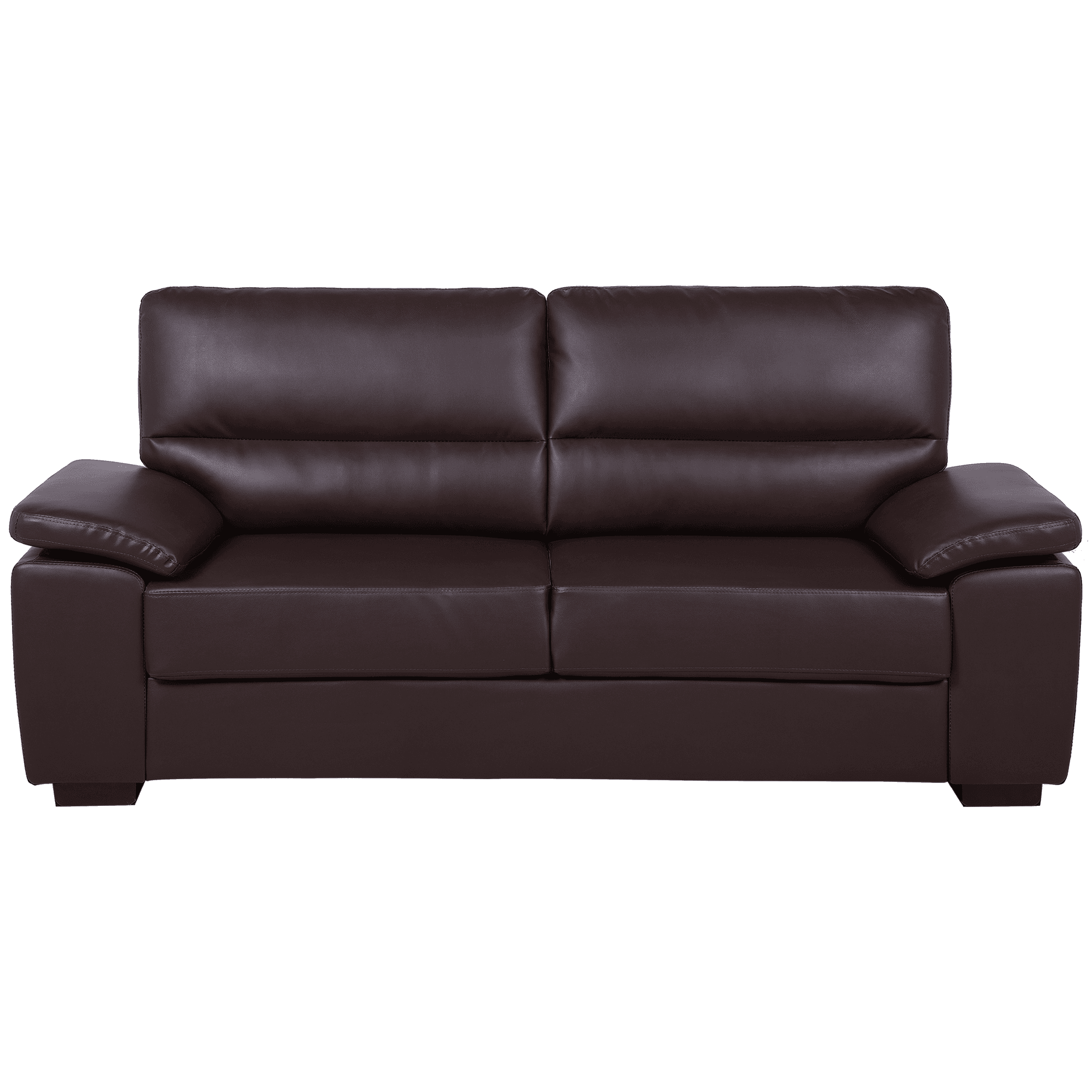 Sohva VOGAR keinonahka Tummanruskea 3-istuttava