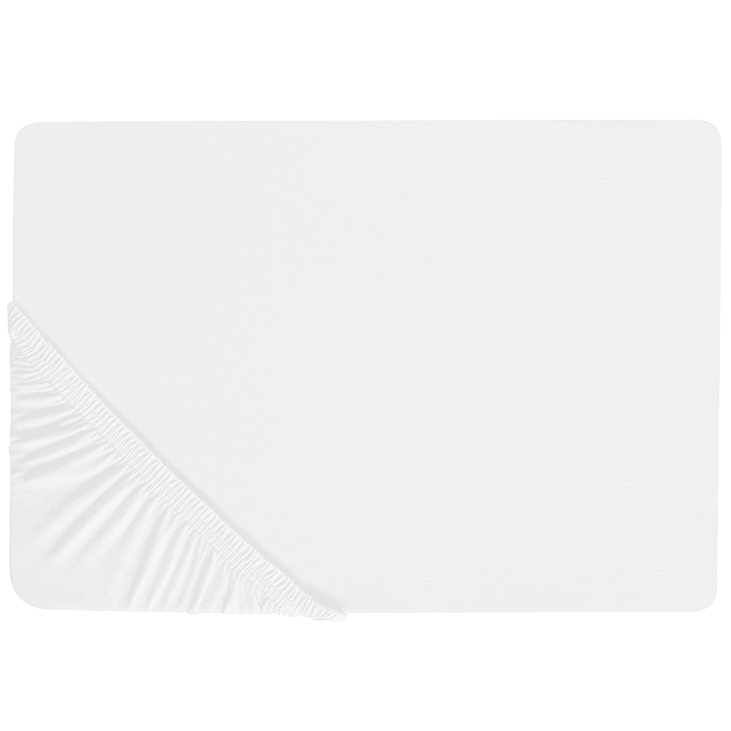 Muotoonommeltu lakana JANBU puuvilla 90 x 200 cm Valkoinen