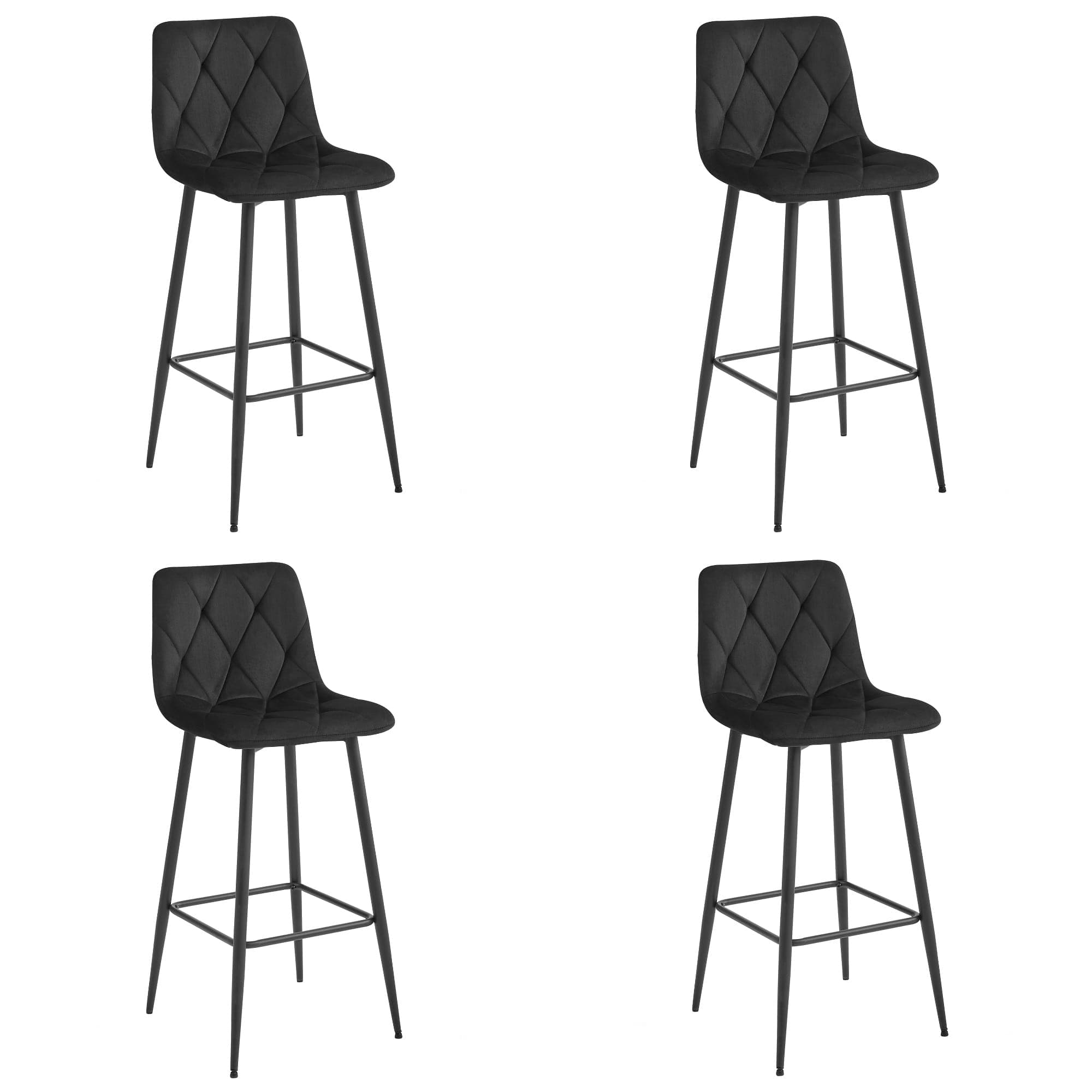 NADO baarijakkara, musta sametti, mustat jalat (4 kpl)