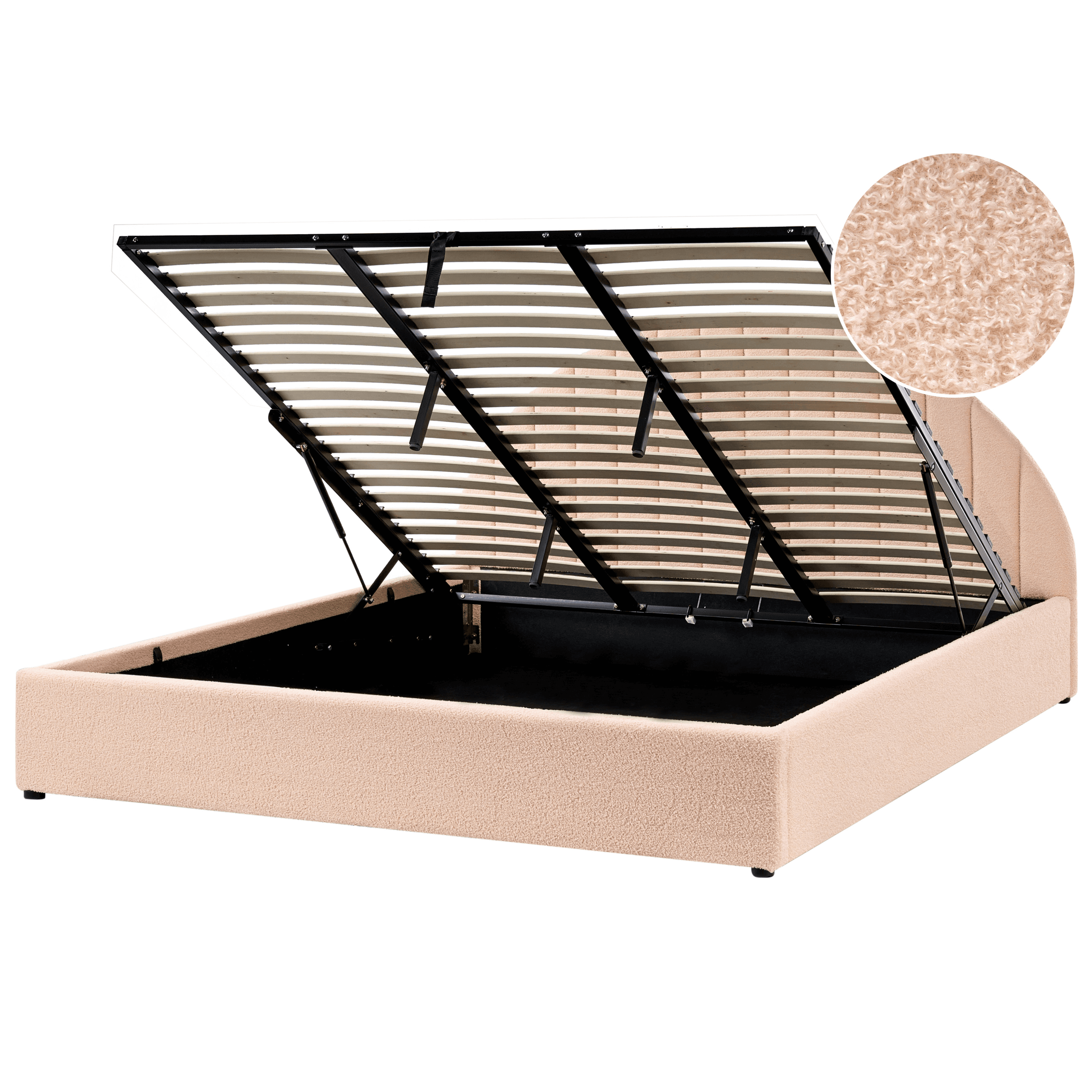 Sänky säilytystilalla buklee CHADENET 180 x 200 cm Persikka