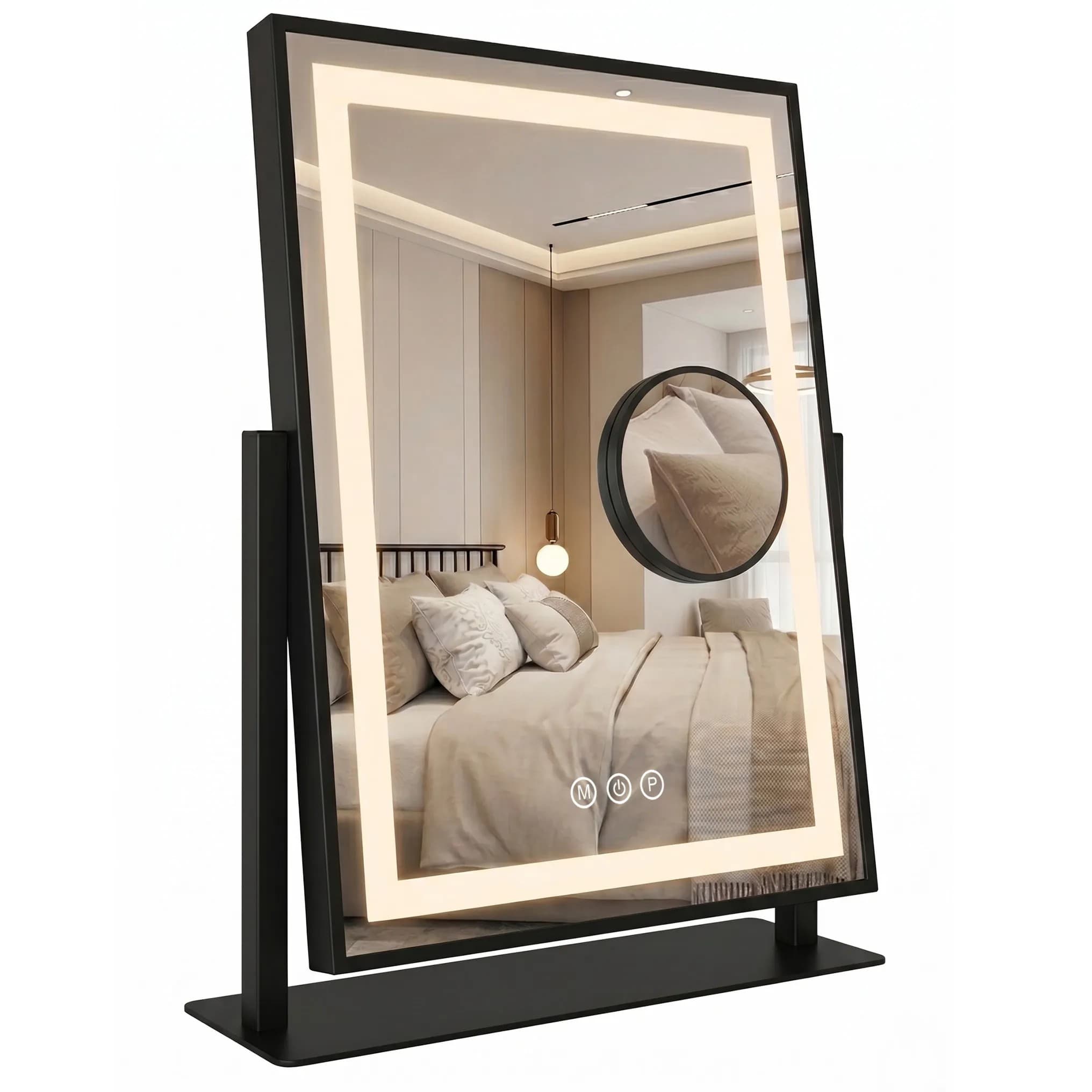 REA peili Lumi 30x40 Musta, 8,5x36,5x47,5cm