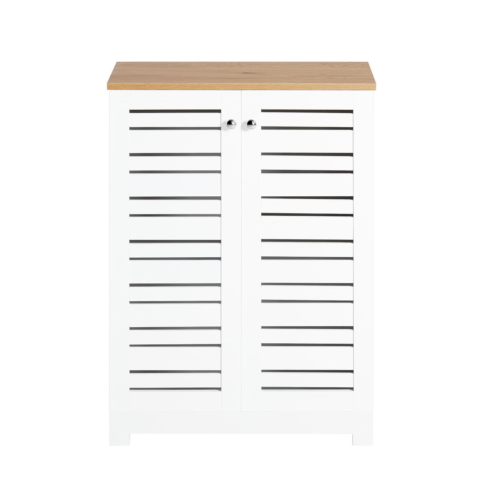 SoBuy Puukuitu kaappi BZR41-W kestävä valkoinen 2-ovinen