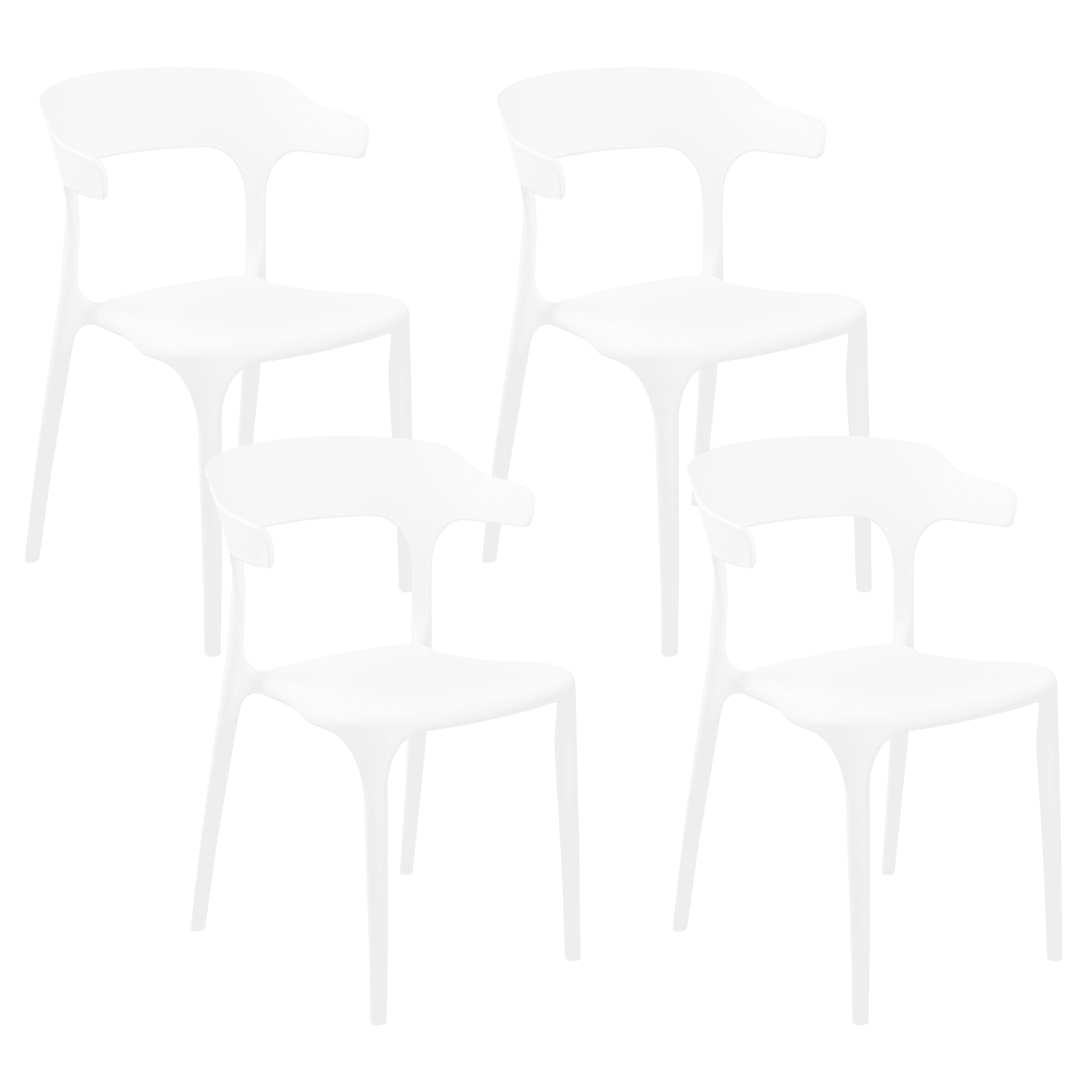 Puutarhatuolisetti 4 kpl GUBBIO Valkoinen