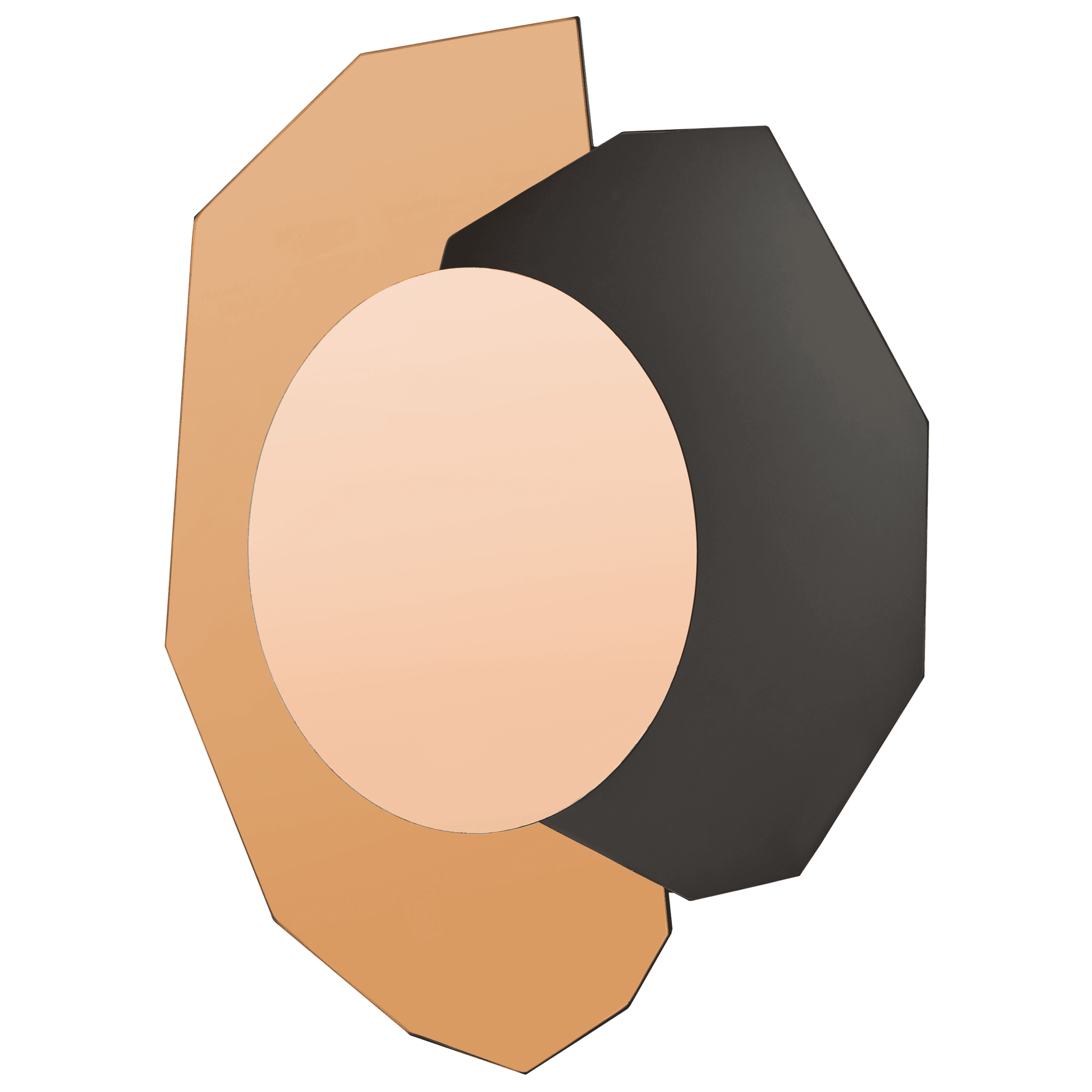 Seinäpeili TROYON 62 cm 80 cm Ruusukulta