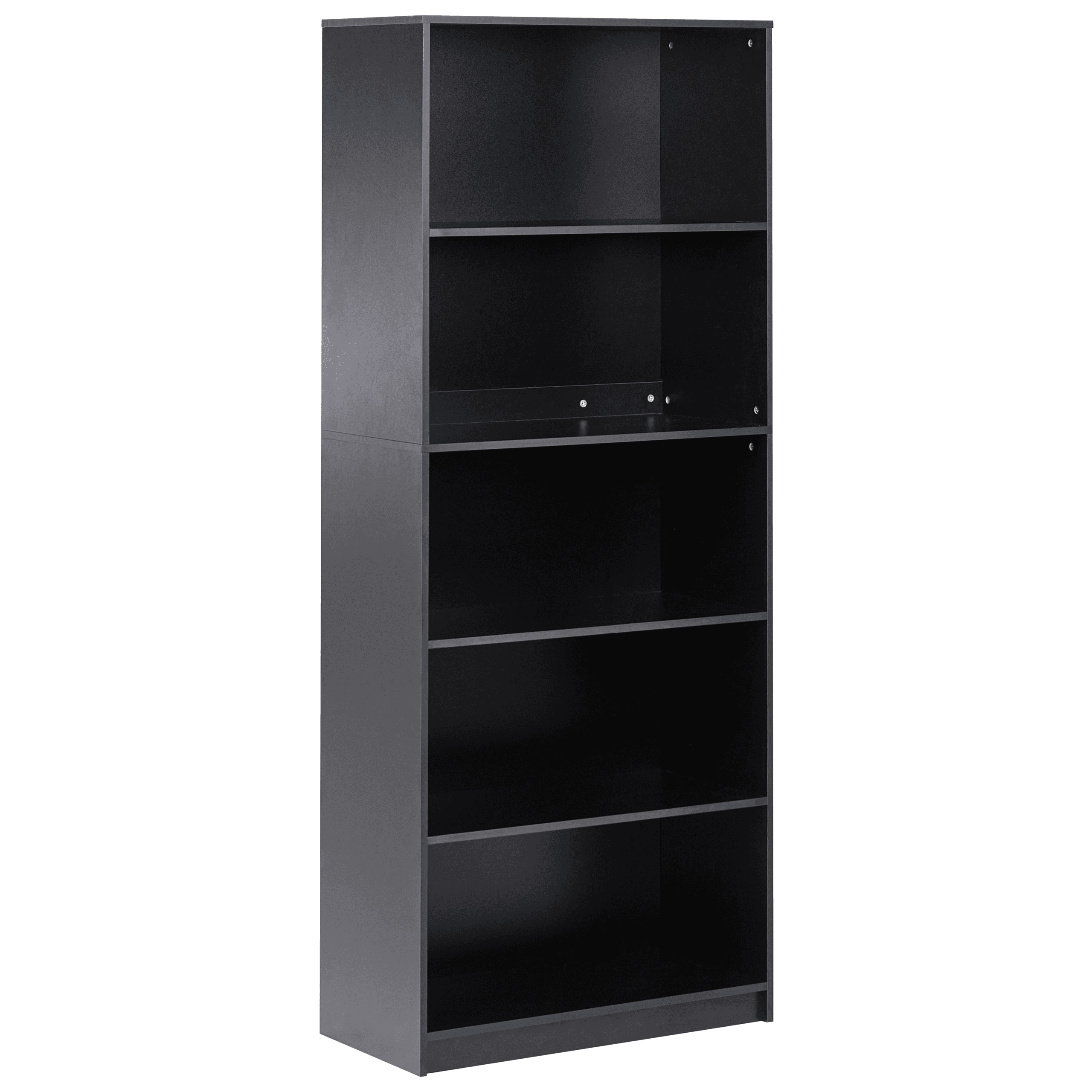 Kirjahylly 5-tasoinen ZEHNA 195 cm Musta