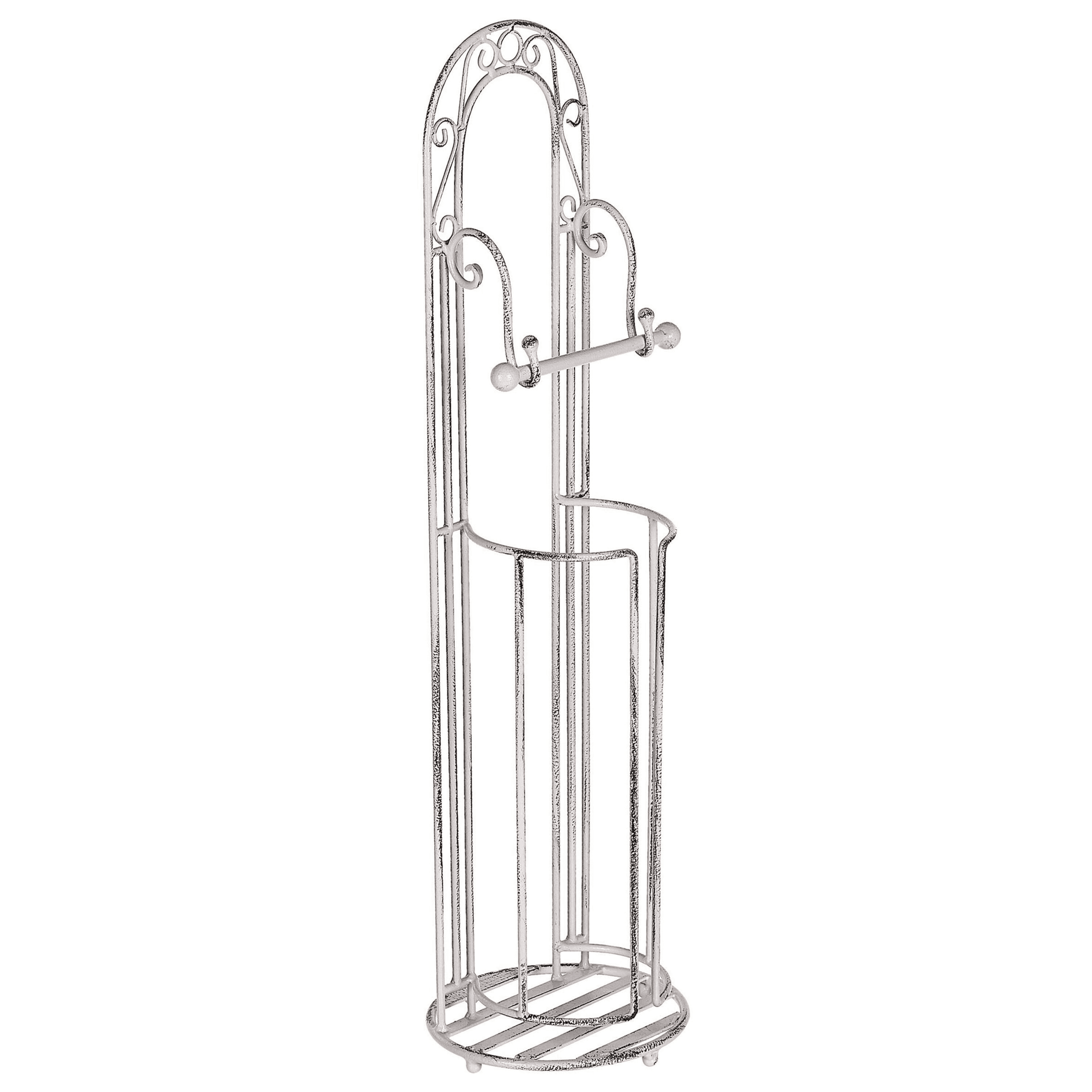 WC-paperi- ja harjateline TEMUCO metalli Valkoinen