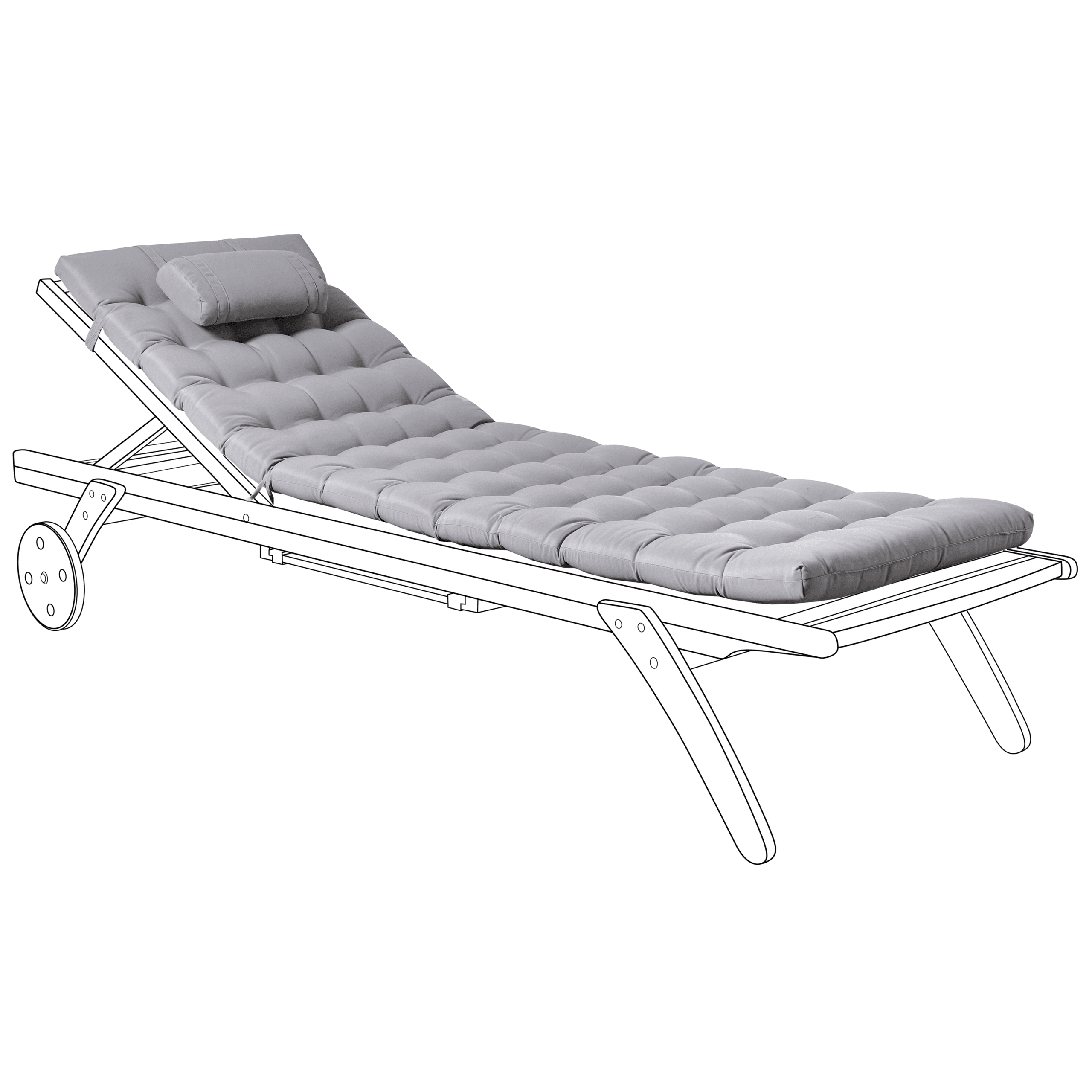 Aurinkotuolin pehmuste CESANA PREMIUM Vaaleanharmaa