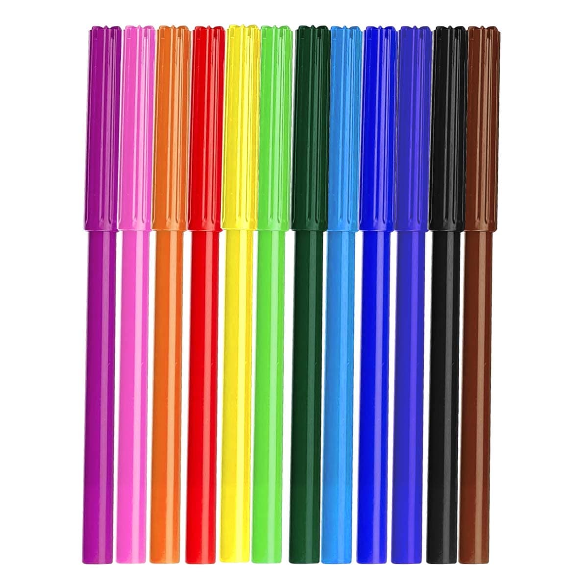 12 Huopakynän Setti Hienolla 2mm Kärjellä Väritykseen / Piirustukseen / Kirjoittamiseen