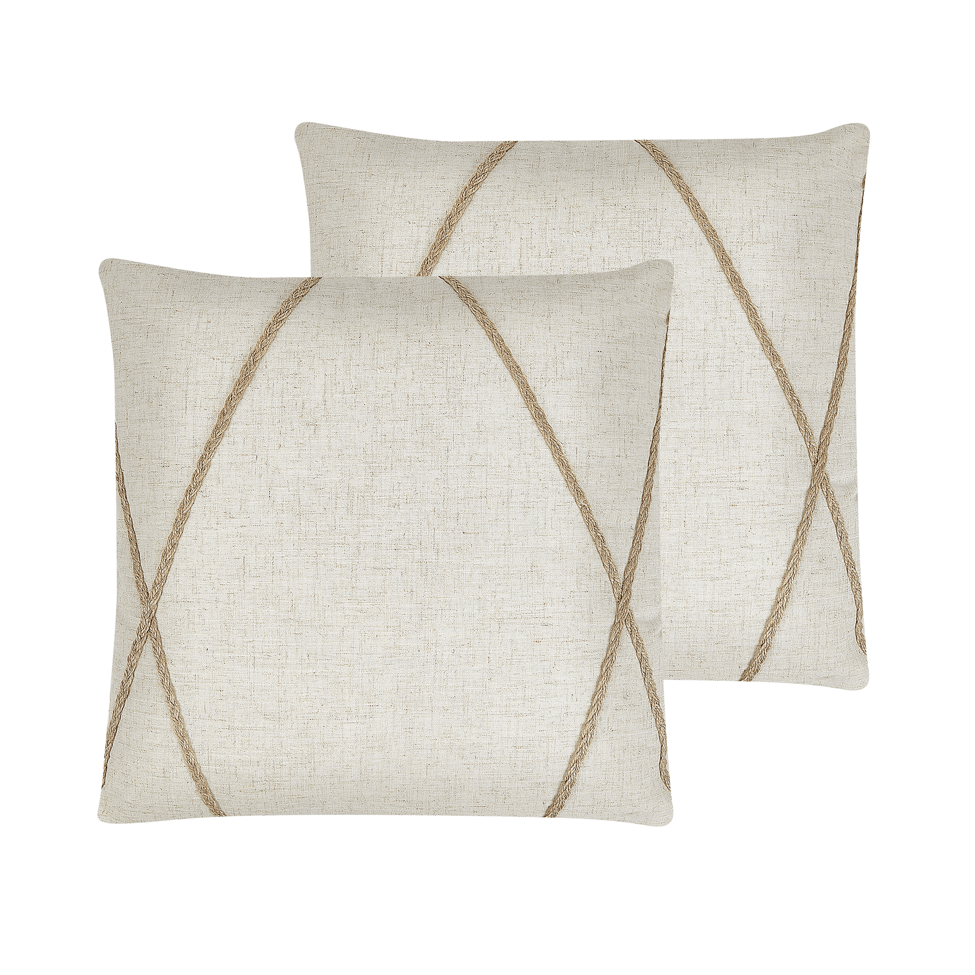 Koristetyynysetti 2 kpl LICUALA 45 x 45 cm Beige Geometrinen kuvio