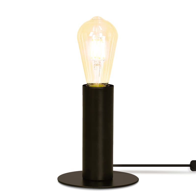 NETTLIFE Yöpöytävalaisin, Vintage - pöytävalaisin, E27, Musta, MAX.40W, Retro, Industrial