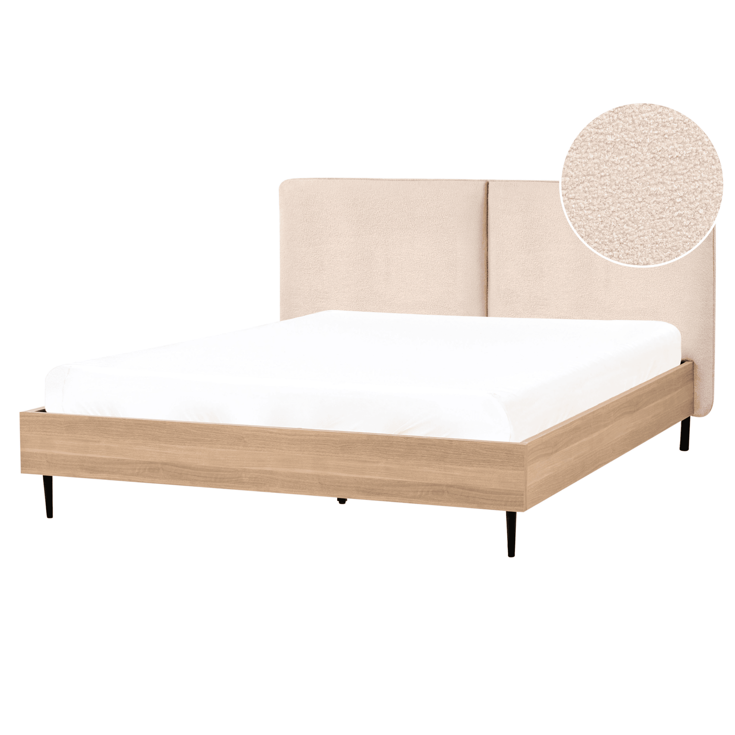 Sänky buklee LIMANTON 160 x 200 cm Beige