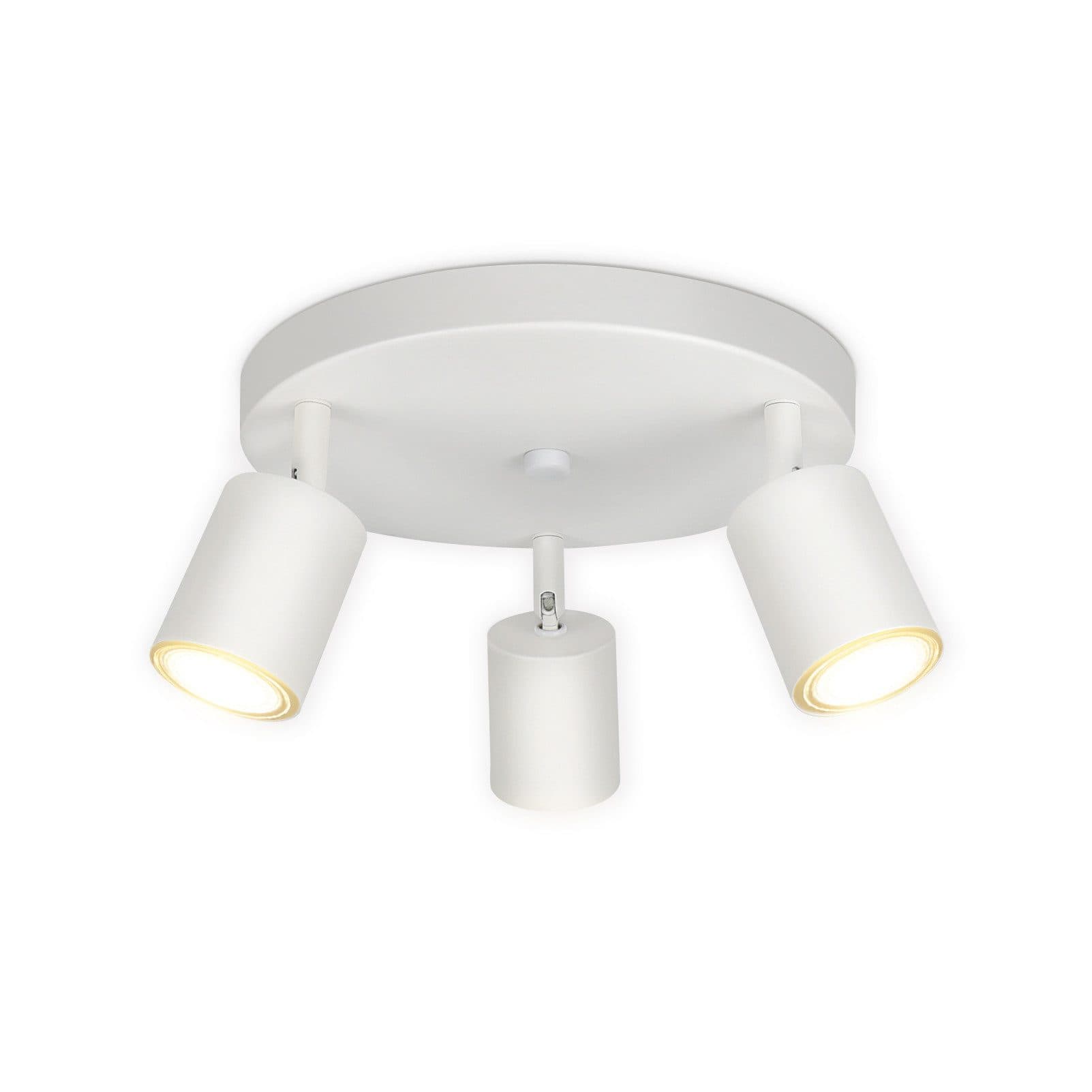 NETTLIFE LED - kattovalaisin käytävään, kattovalaisin olohuoneeseen, 3 pyöreää valkoista GU10- lamppua