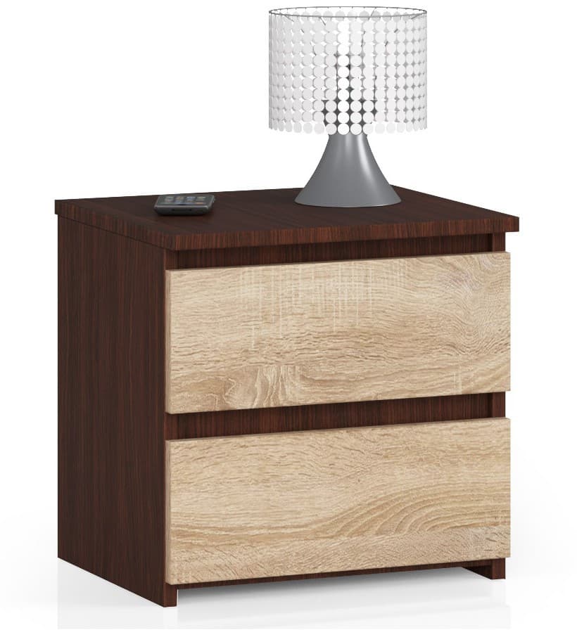 Akord Senkki 2 Laatikkoa Wenge/Sonoma-tammi 40x35x40