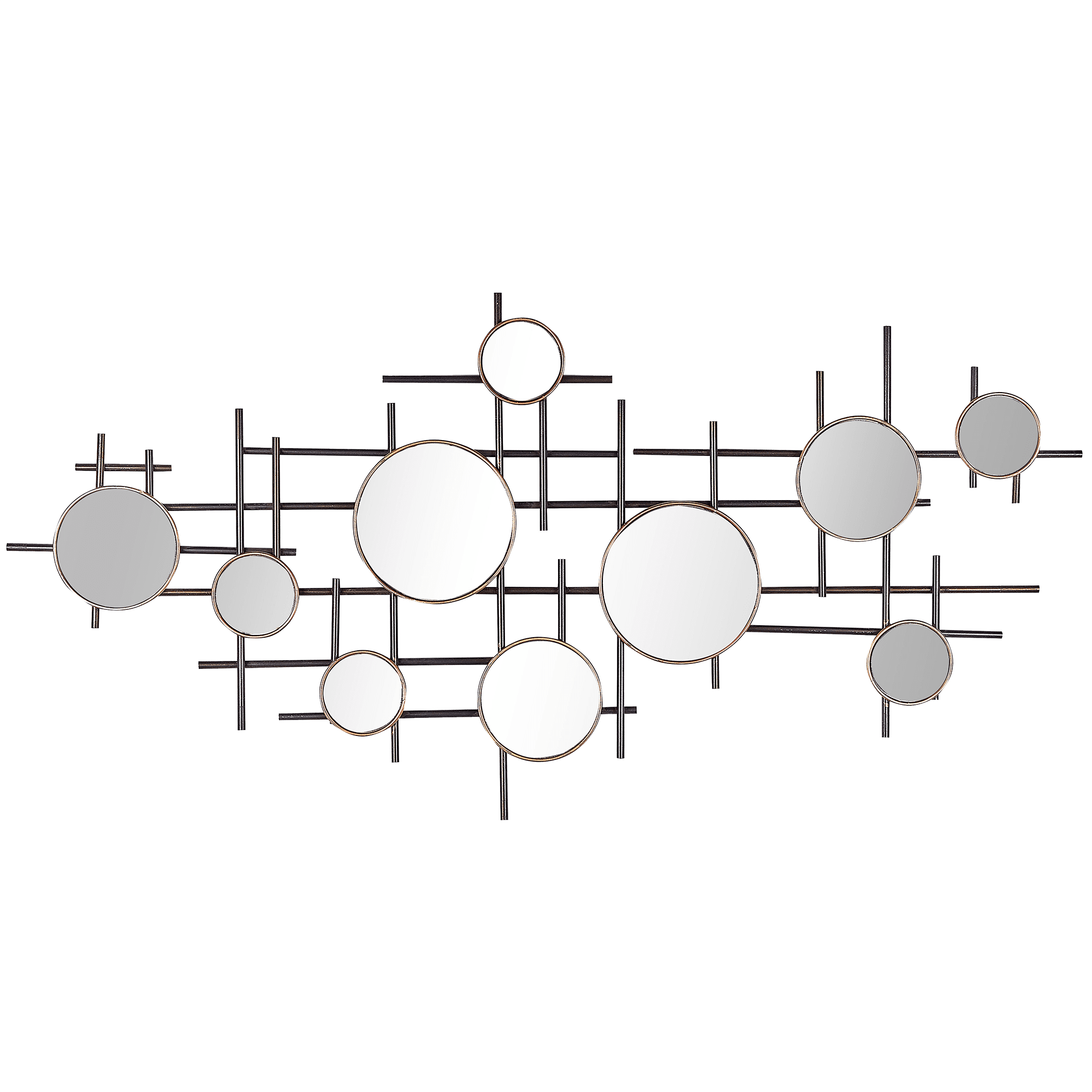 Seinäpeili IBOS 113 cm 55 cm metalli Musta