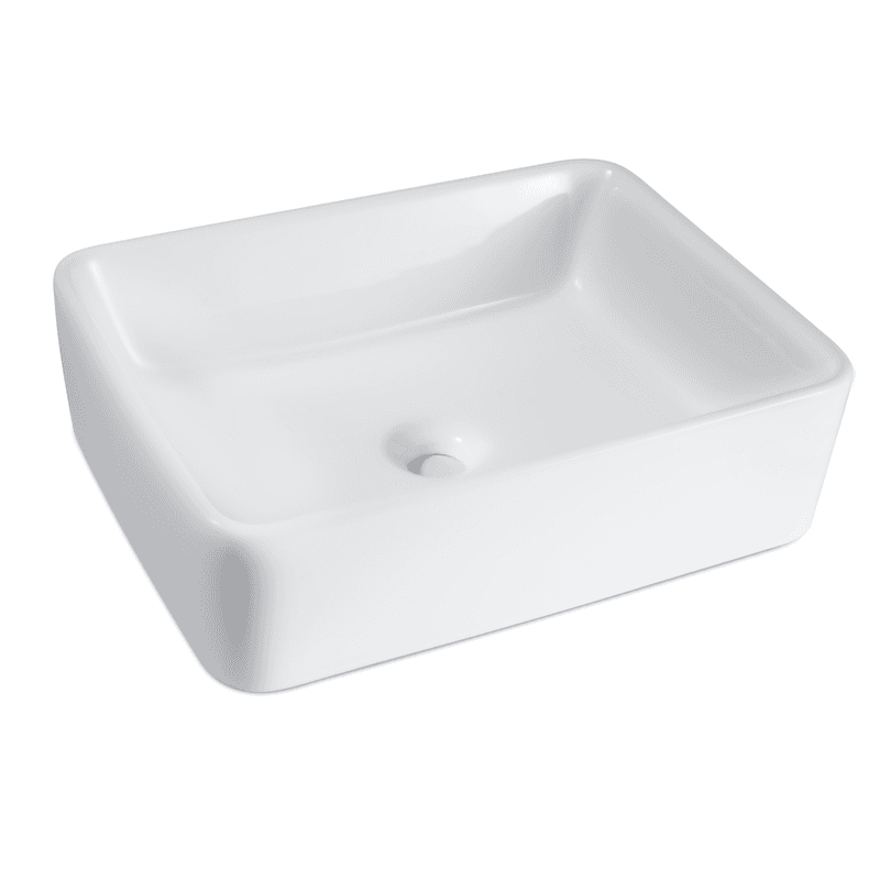 NETTLIFE-pöytäallas, keraaminen kylpyhuoneen allas - valkoinen neliönmuotoinen pöytäallas 40 * 30 cm