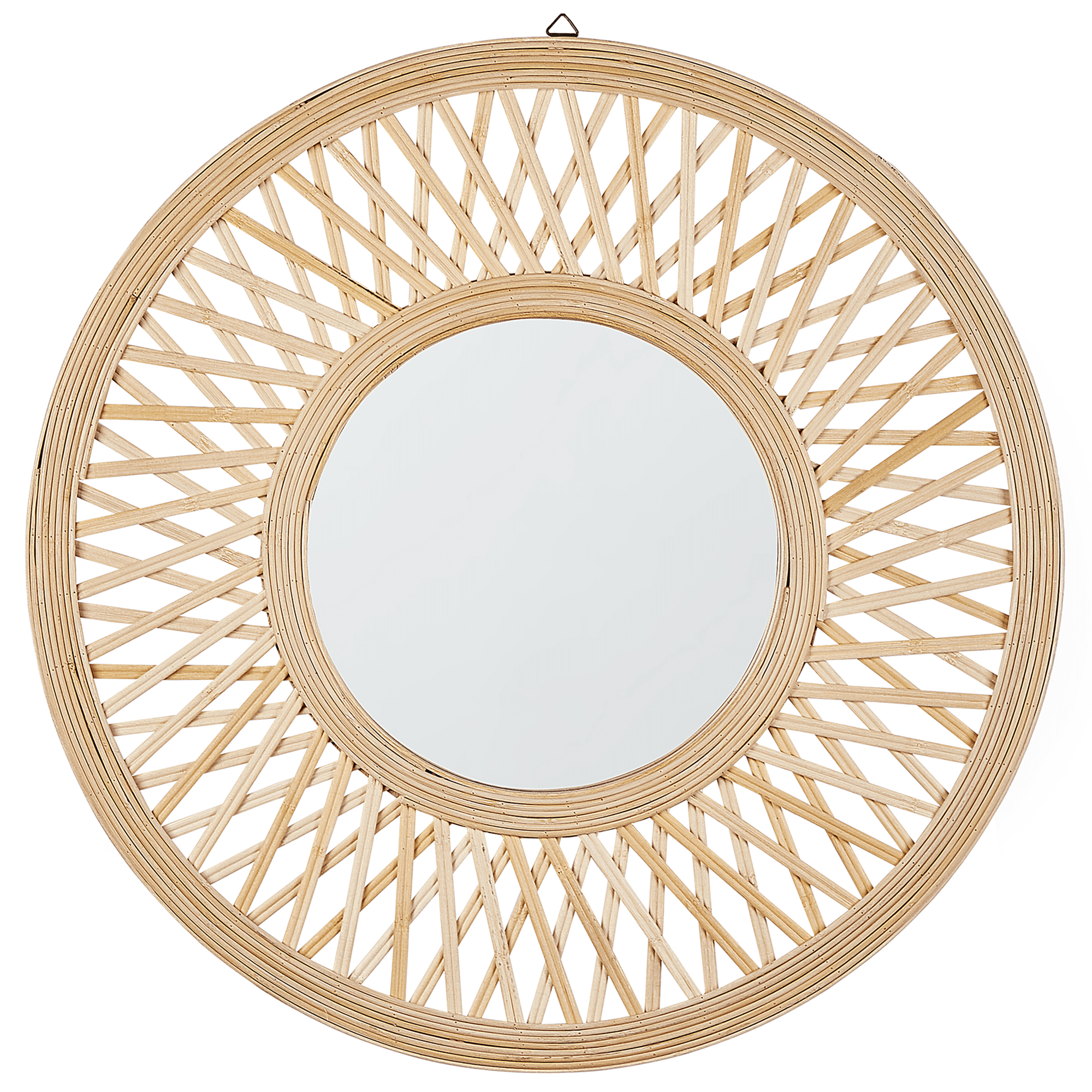 Seinäpeili BACATA 60 cm 60 cm bambu Luonnonväri