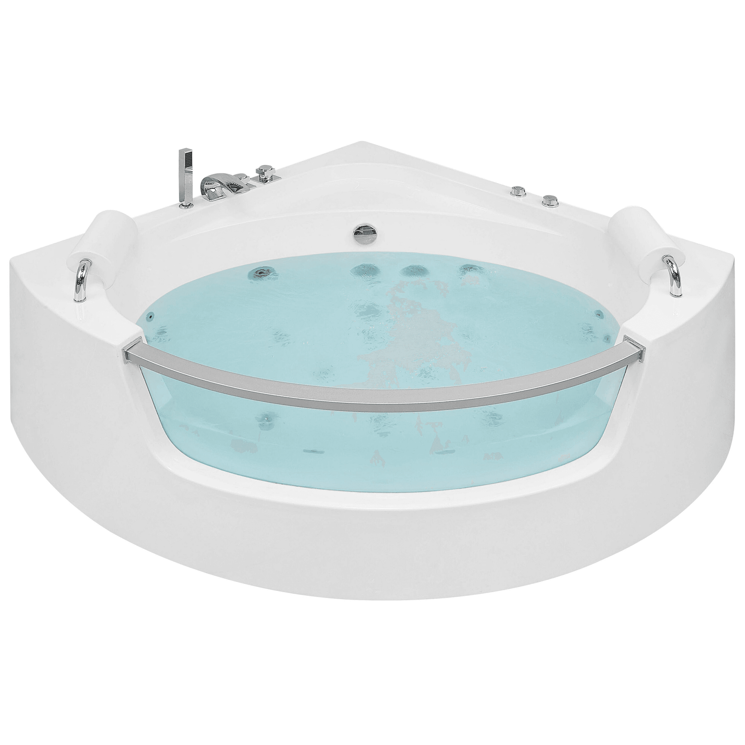 Kulmaporeamme LED-valolla MANGLE 187 x 136 cm Valkoinen