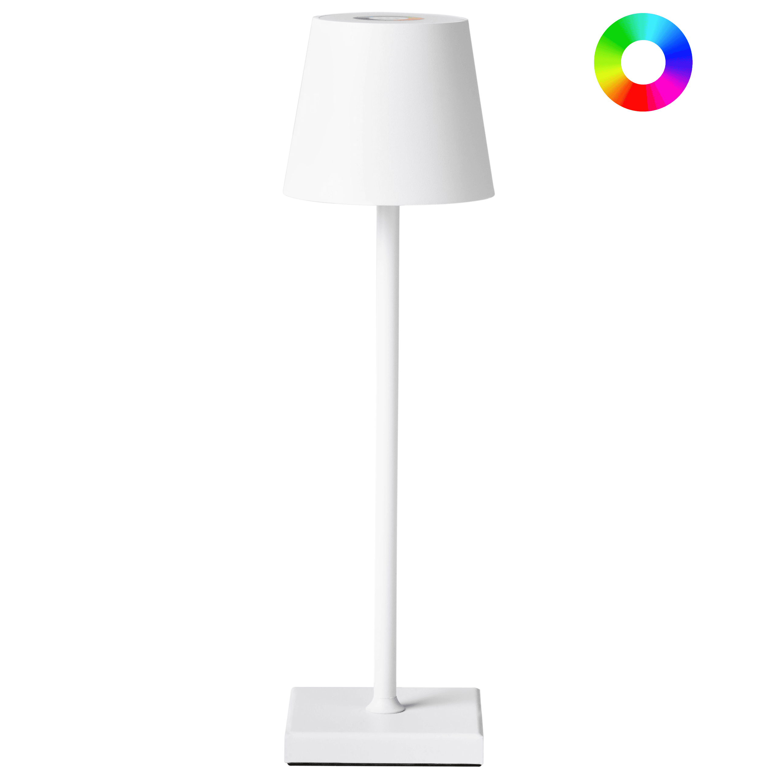 Langaton LED-pöytävalaisin VALIRA metalli Valkoinen