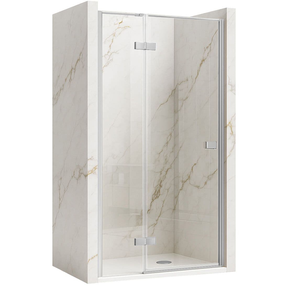 REA suihkuovi Atlas 90 RIGHT + Magneettinauha kromi, 90X0, 6X200CM