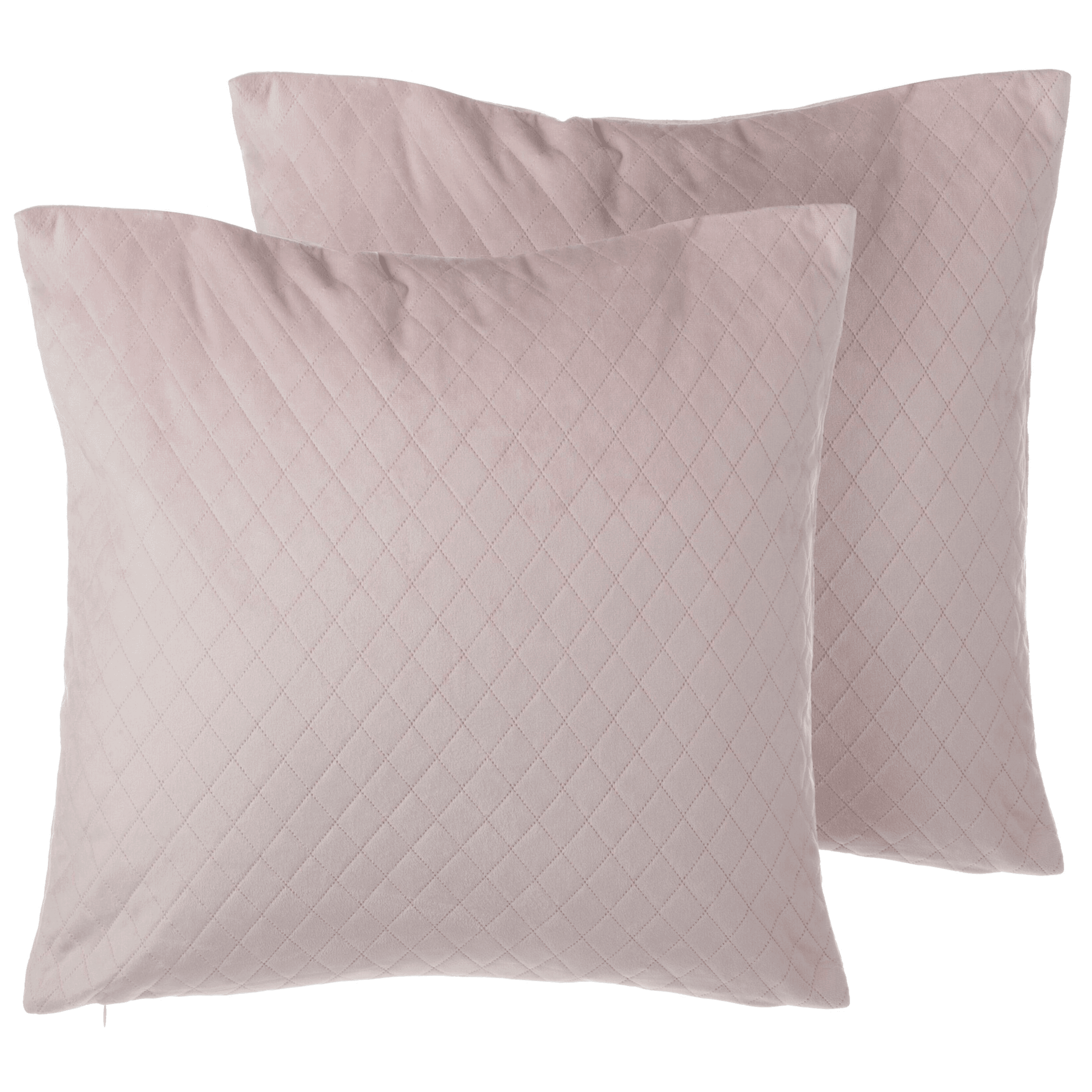 Koristetyynysetti 2 kpl PASQUE sametti 45 x 45 cm Vaaleanpunainen Hillitty