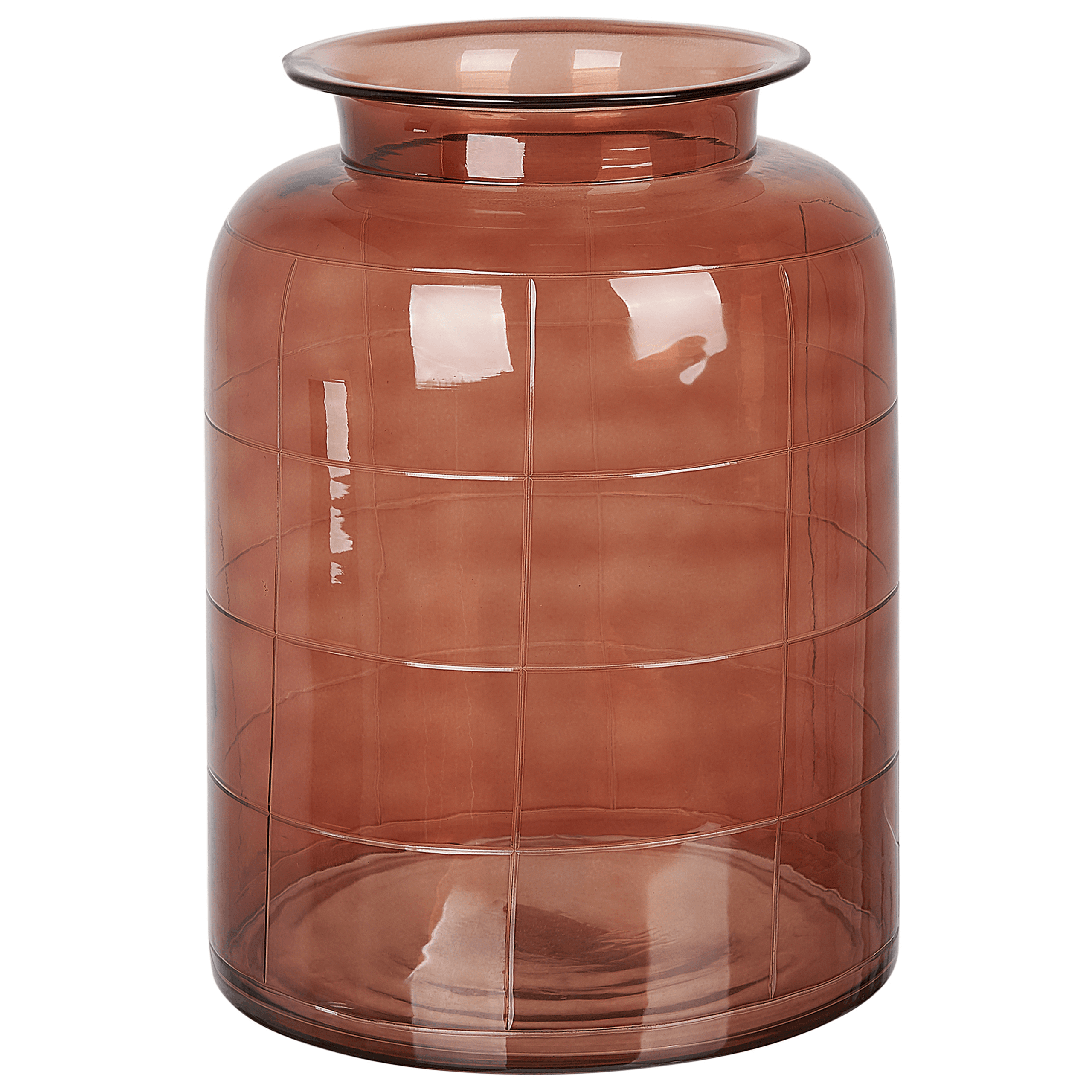 Kukkamaljakko VINDALOO lasi 35 cm Kullanruskea