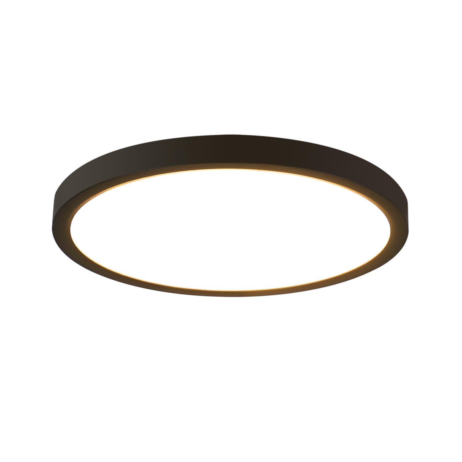 NETTLIFE litteä, LED - kattovalaisin, musta, 18cm, 15W, pyöreä, pieni, lämmin Valkoinen, LED pysyvästi, integroitu, 3000K