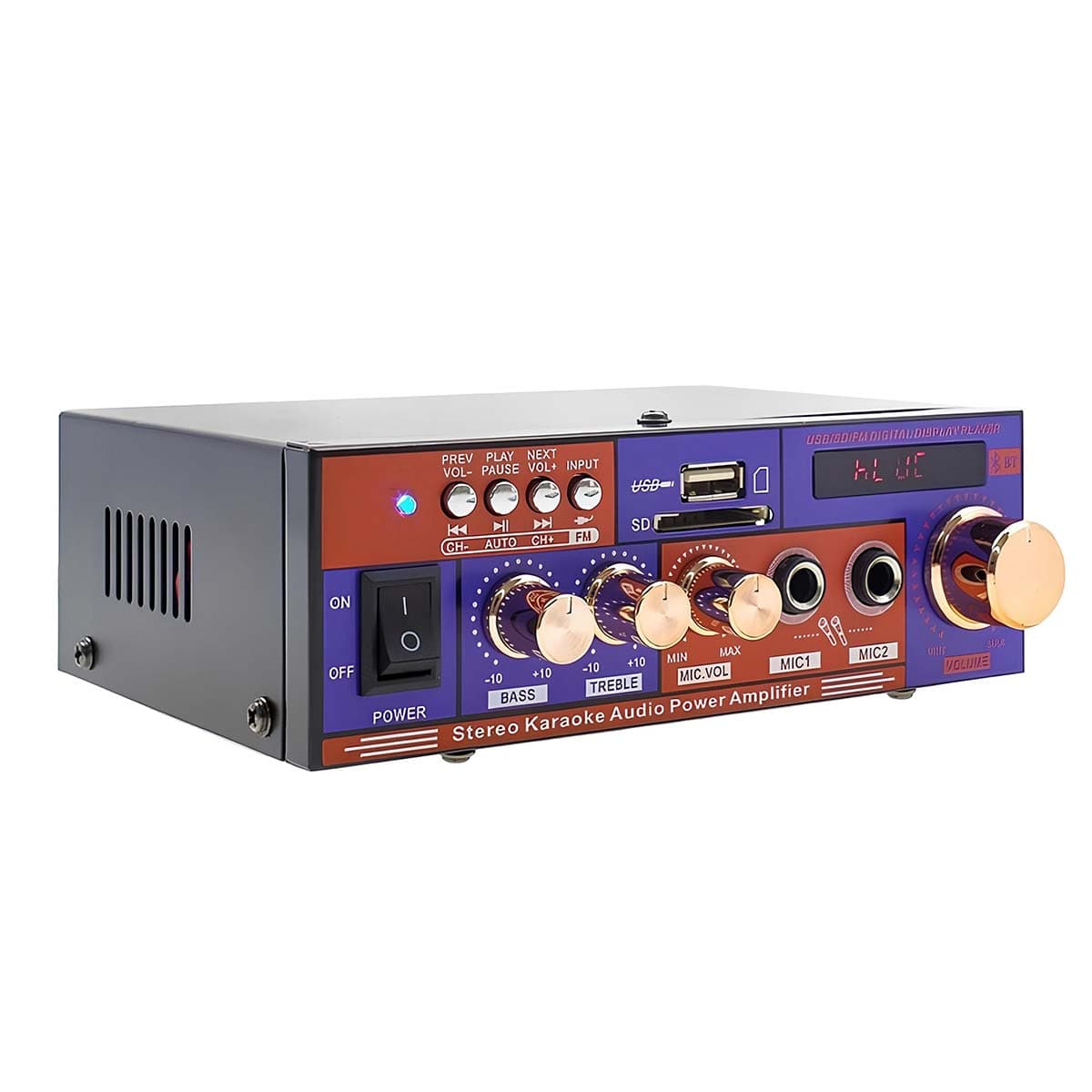 Monitoiminen Bluetooth USB SD FM -stereovahvistin