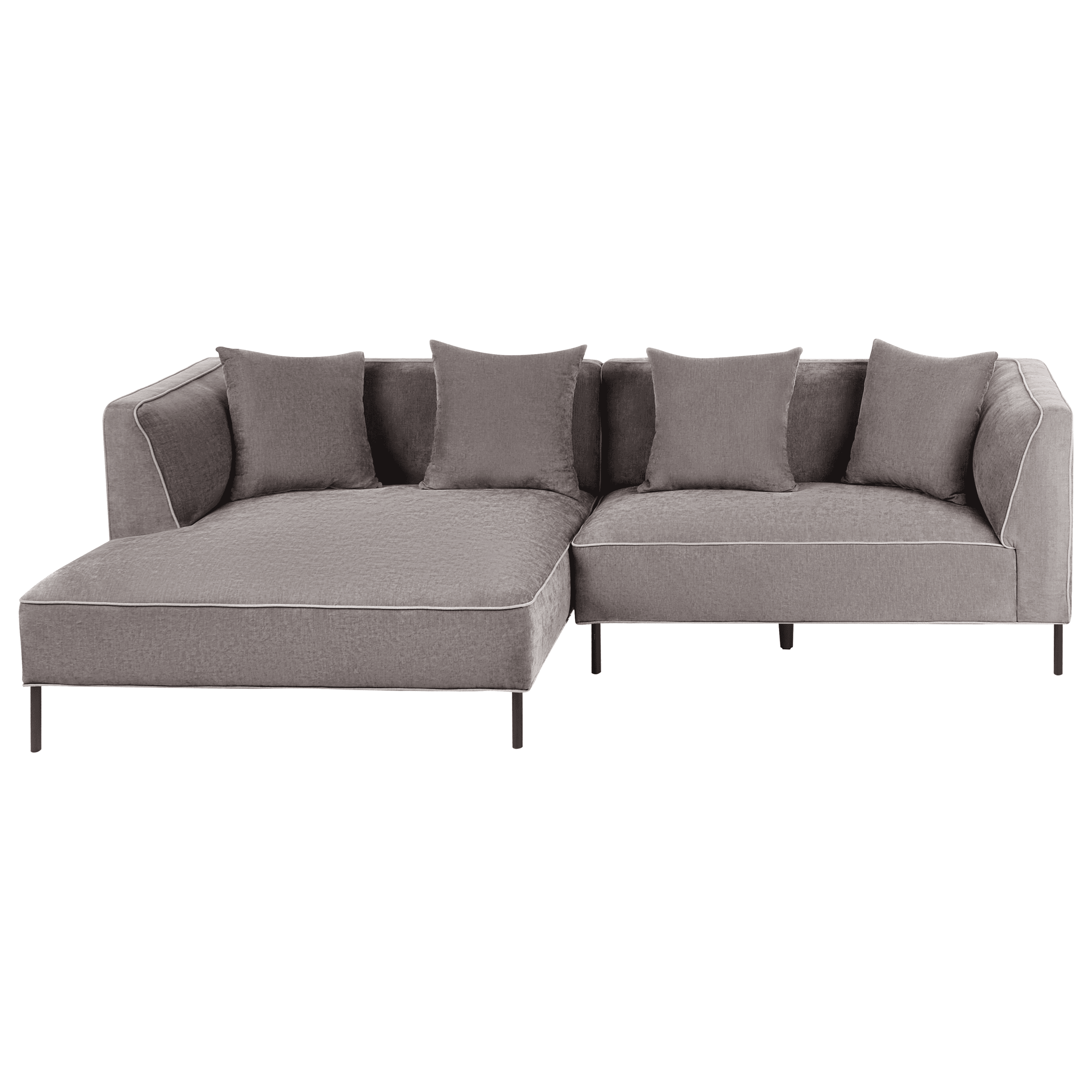 Kulmasohva 3-istuttava SATER chenille Ruskeanharmaa Oikea