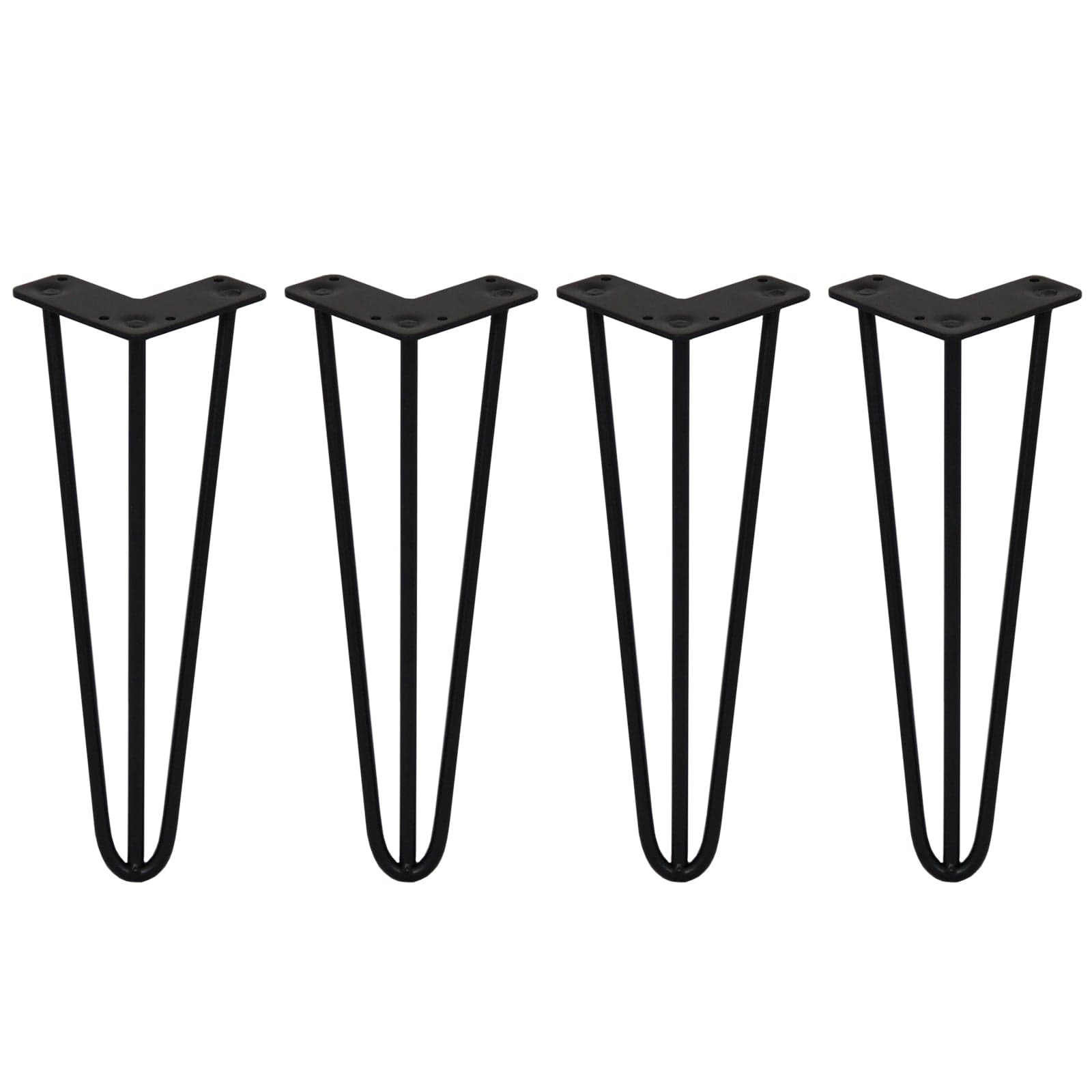 4 x 14 hiusneulan jalat - 3 piikkiä - 10 mm - musta