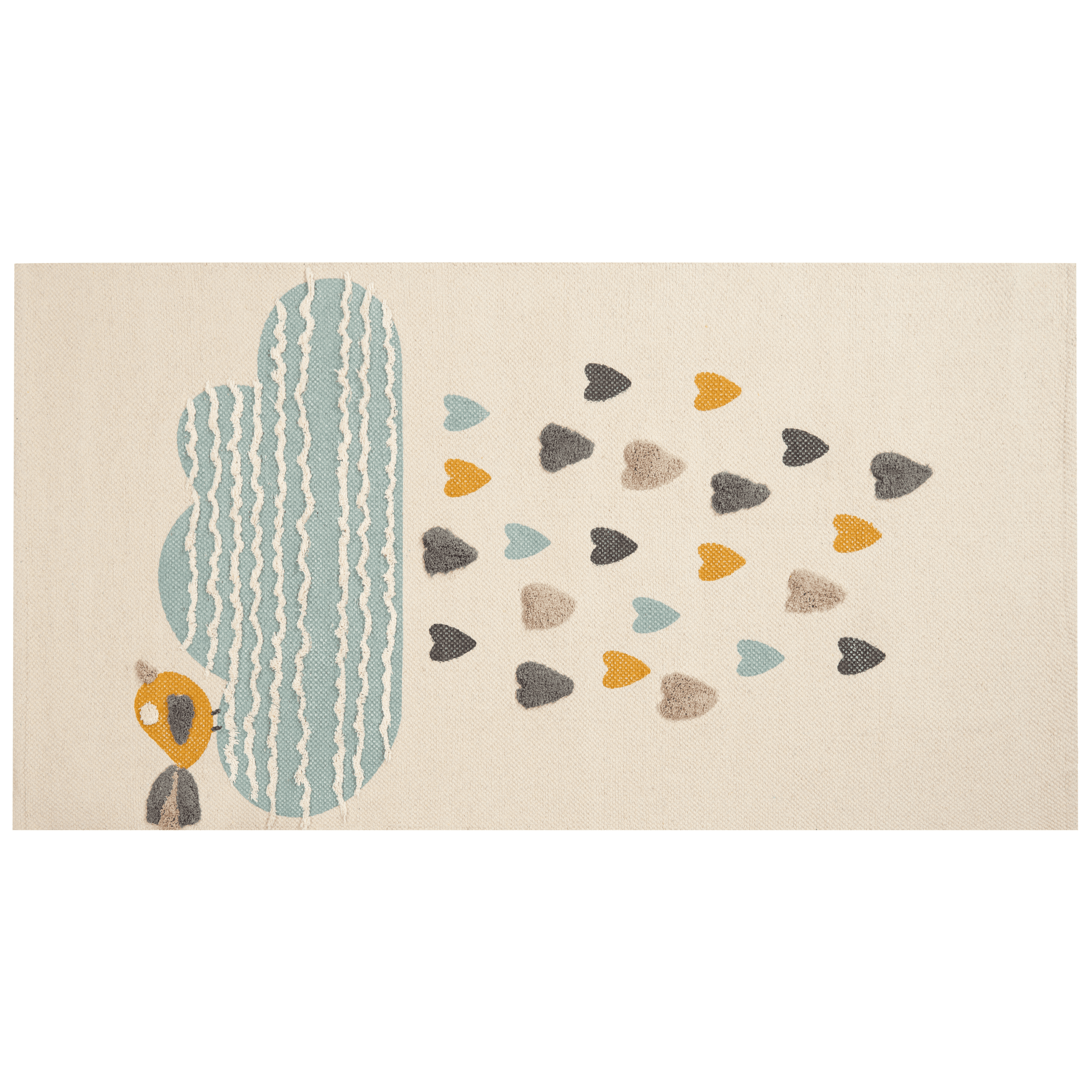 Lastenhuoneen matto BLANG Beige 80 x 150 cm puuvilla