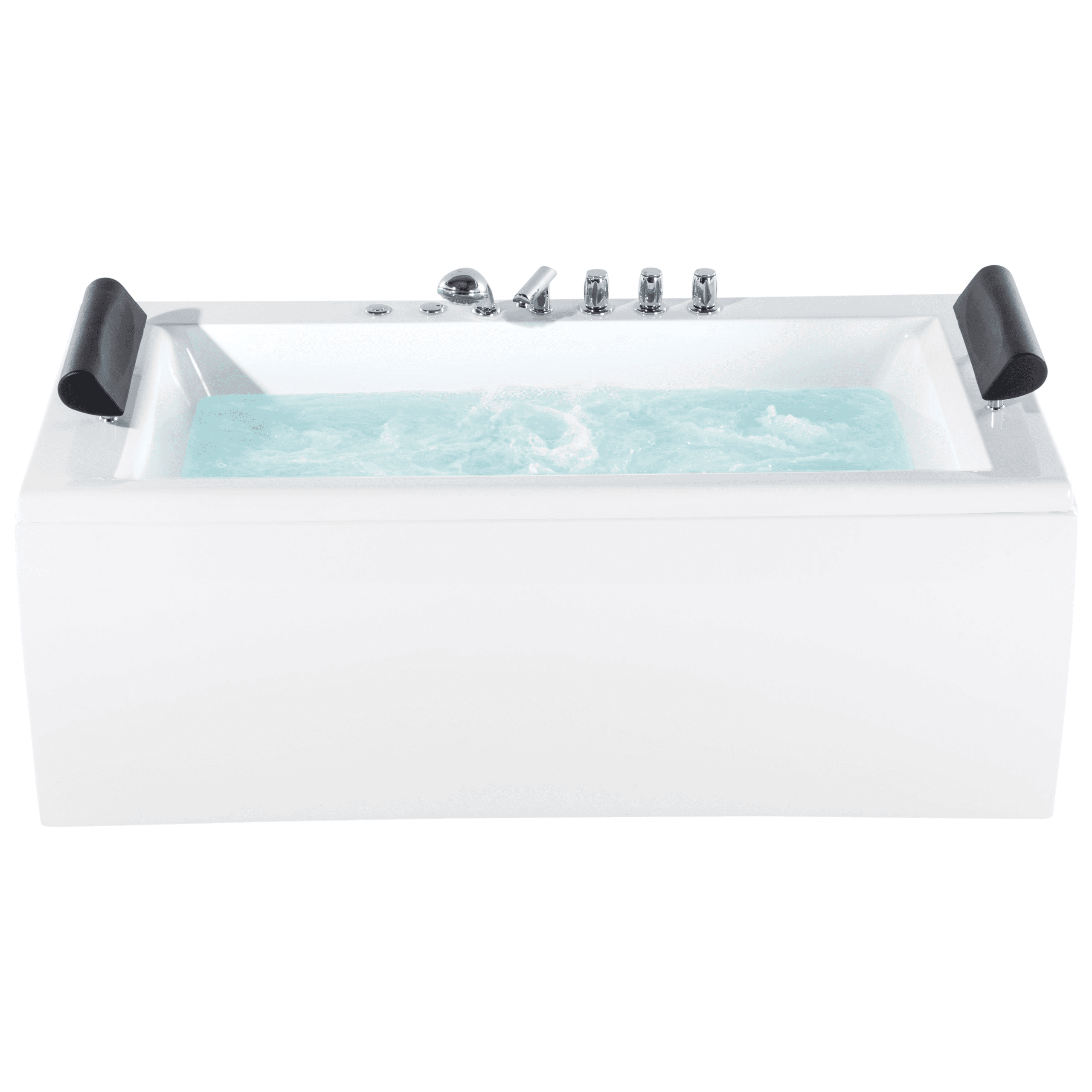 Kulmaporeamme LED-valolla MONTEGO 172 x 83 cm Valkoinen