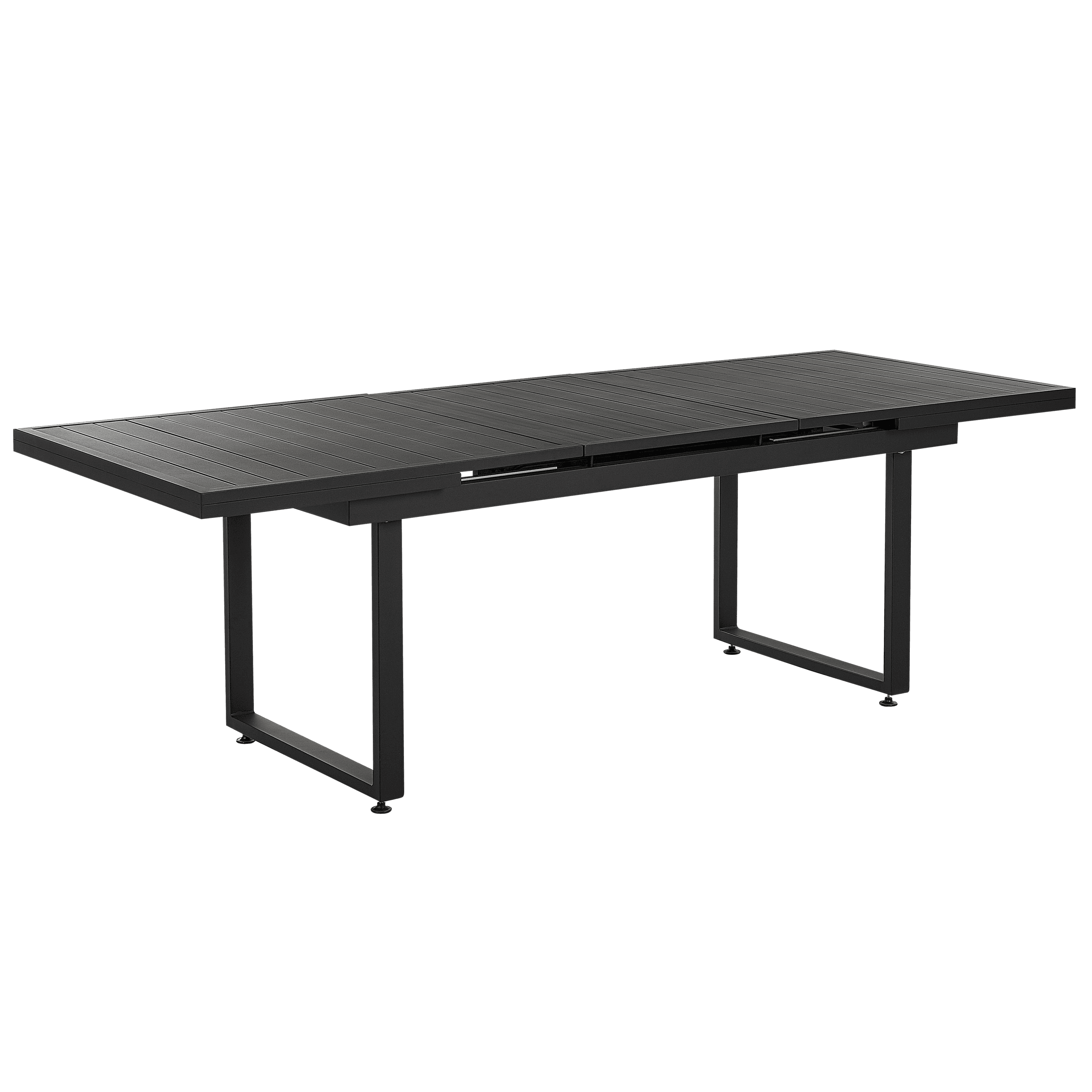 Jatkettava puutarhapöytä VALCANETTO 180/240 cm 90 cm metalli Musta