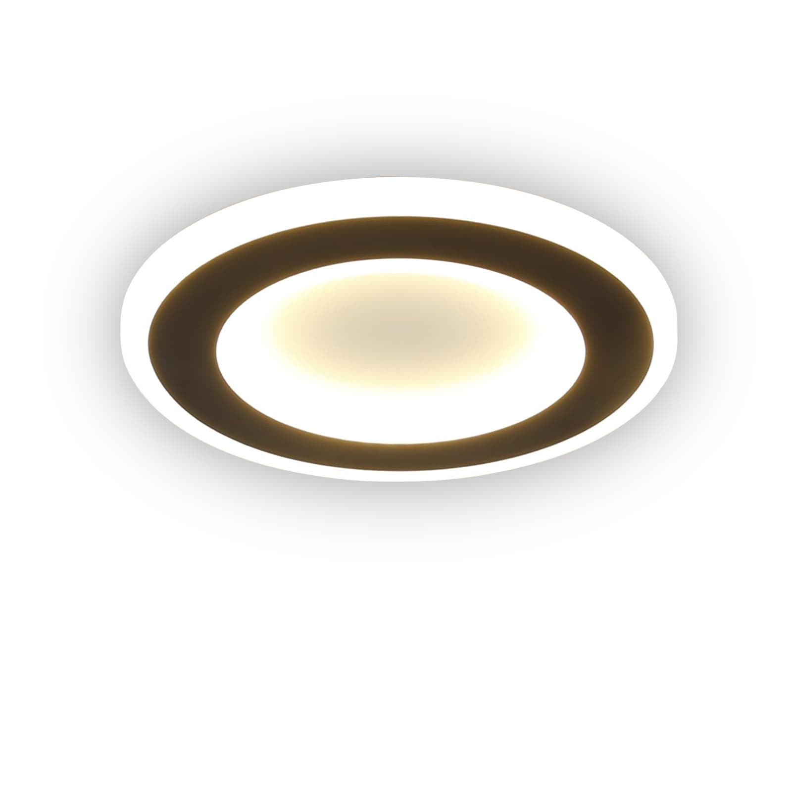 NETTLIFE LED - kattovalaisin, 23W, musta pyöreä, moderni lämmin Valkoinen 24cm makuuhuoneen Valaisin Keittiöön Käytävään, olohuoneeseen