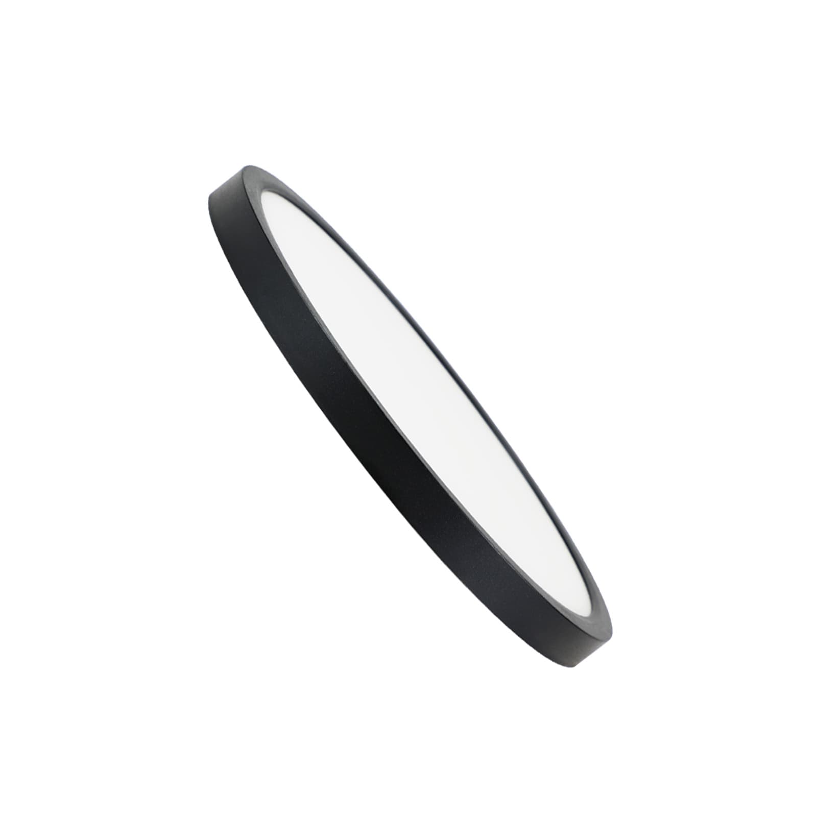 NETTLIFE litteä LED - kattovalaisin 18 cm - 15 W, musta, 4000 K - moderni valaistus keittiöön, eteiseen, makuuhuoneeseen
