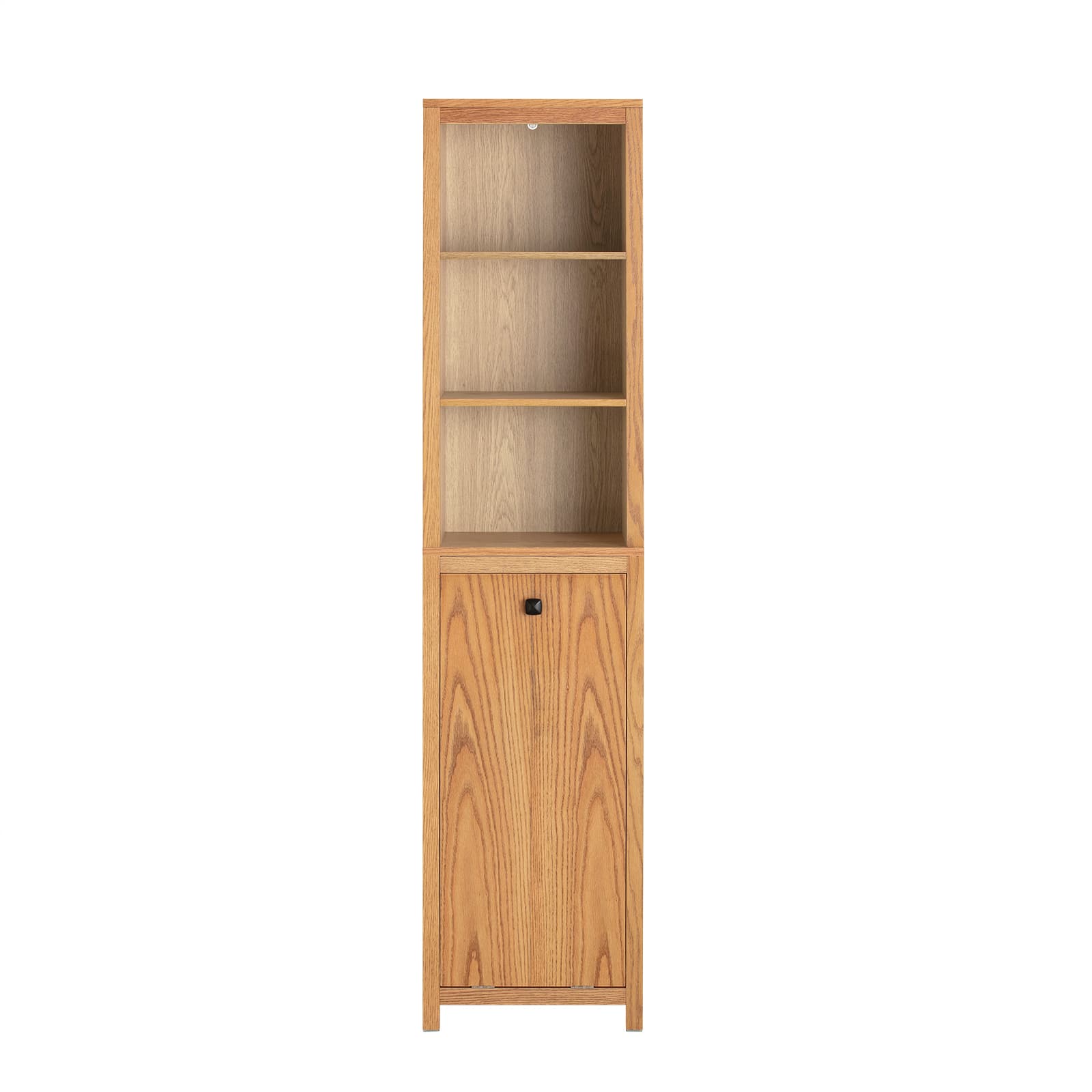SoBuy Korkea luonnonvärinen pyykkikaappi BZR95-N 40x35x172cm