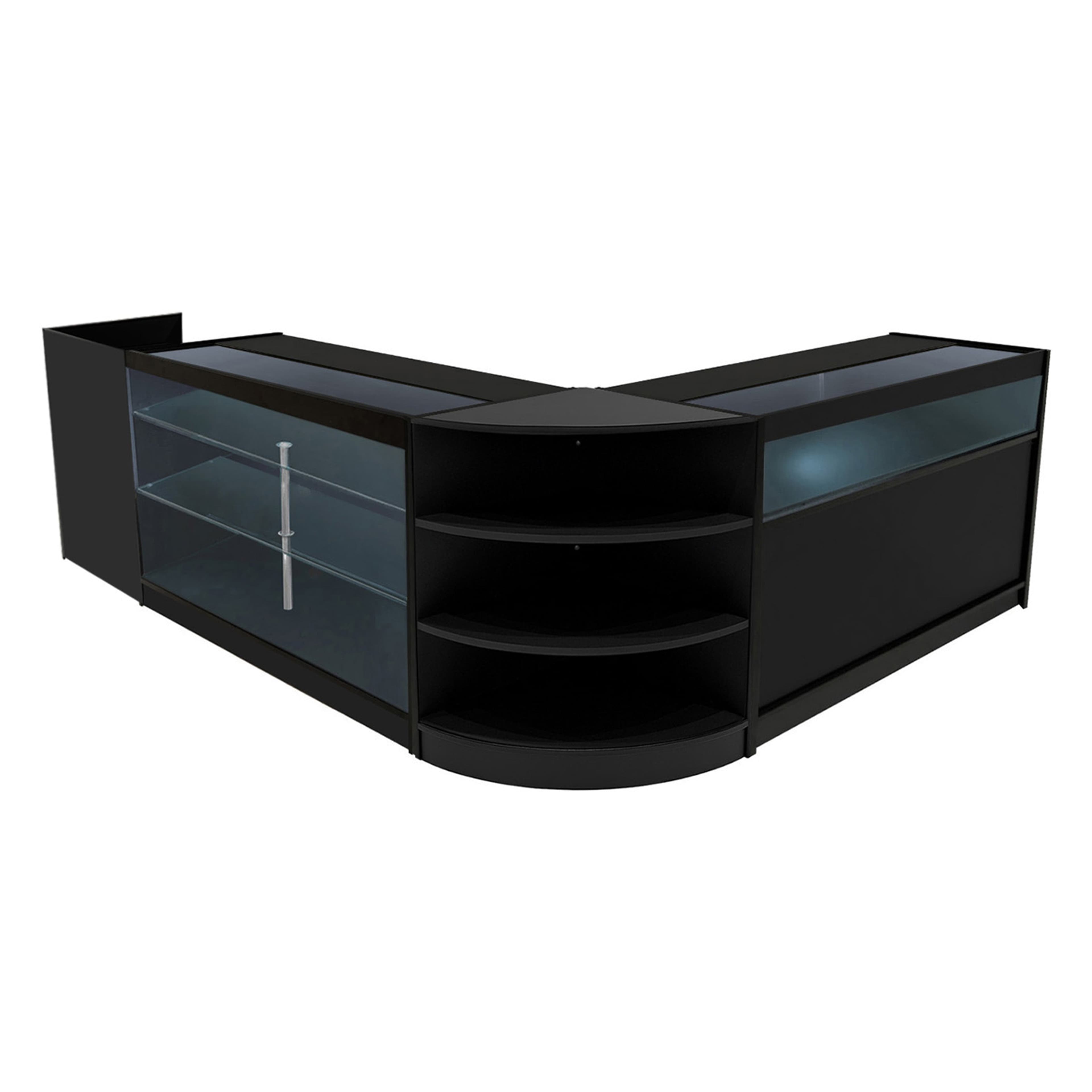 Hyperionin LED-myymälätiskisarja K1500, B1500, TB60 ja LM60 - musta