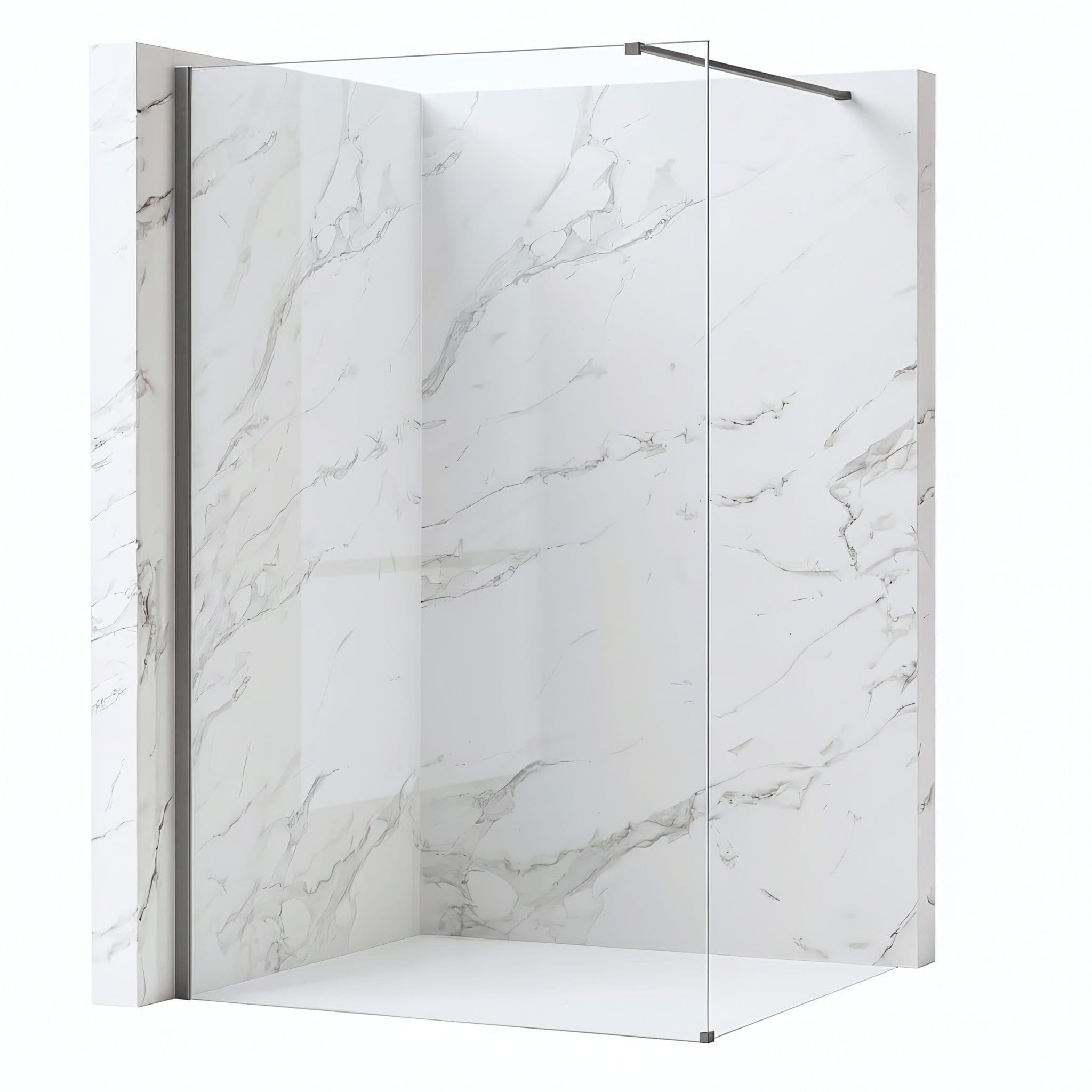 REA Suihkuseinä Flexi Transparent 100 Titaani, 100X195CM