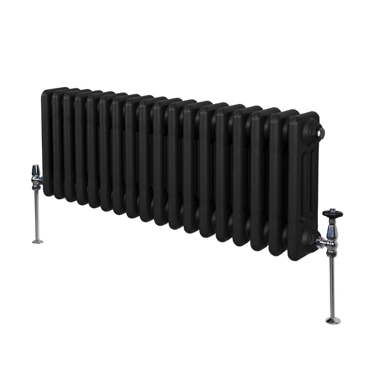 Perinteinen 3-pylväinen patteri - 300 x 832 mm - musta