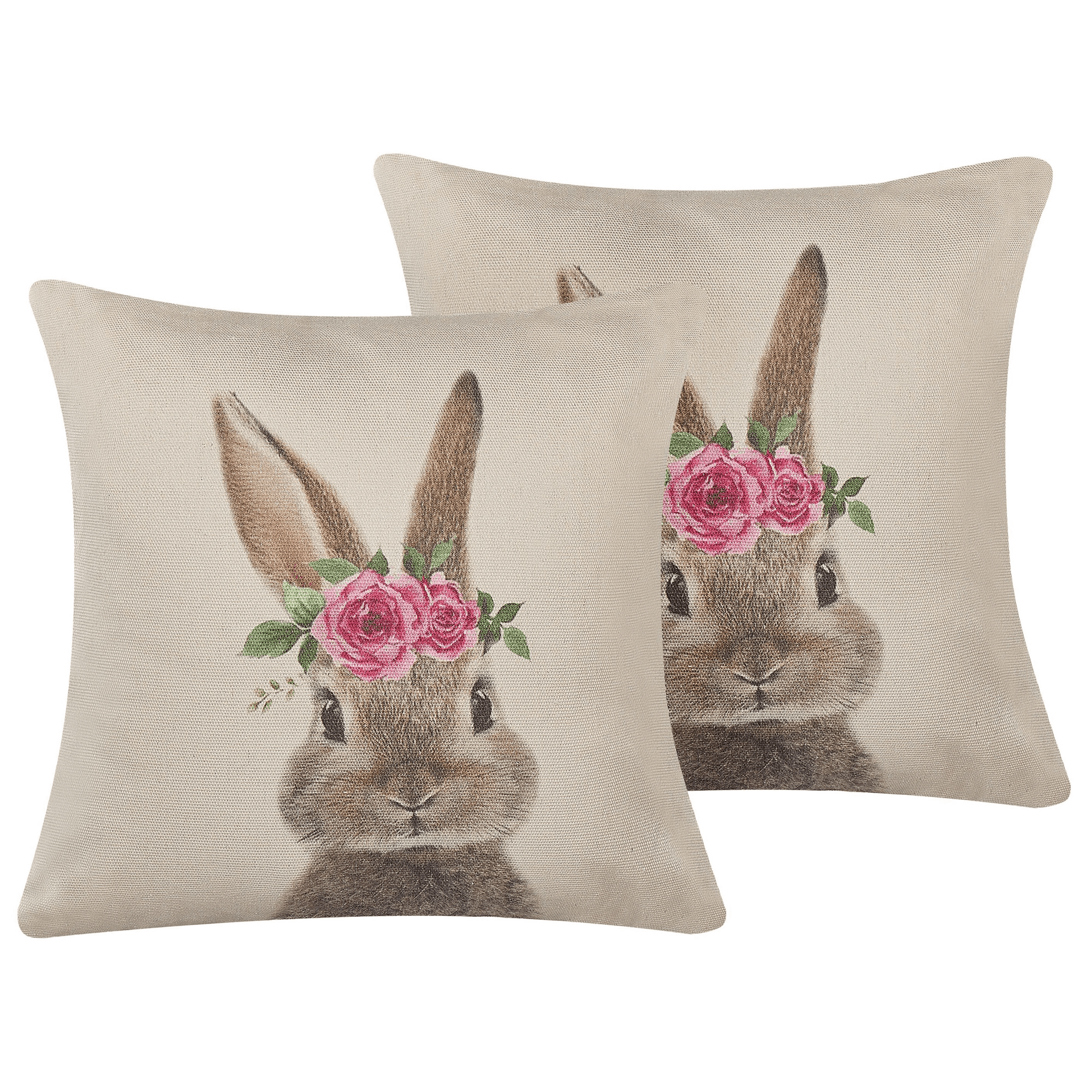 Koristetyynysetti 2 kpl TULIPA 45 x 45 cm Ruskeanharmaa