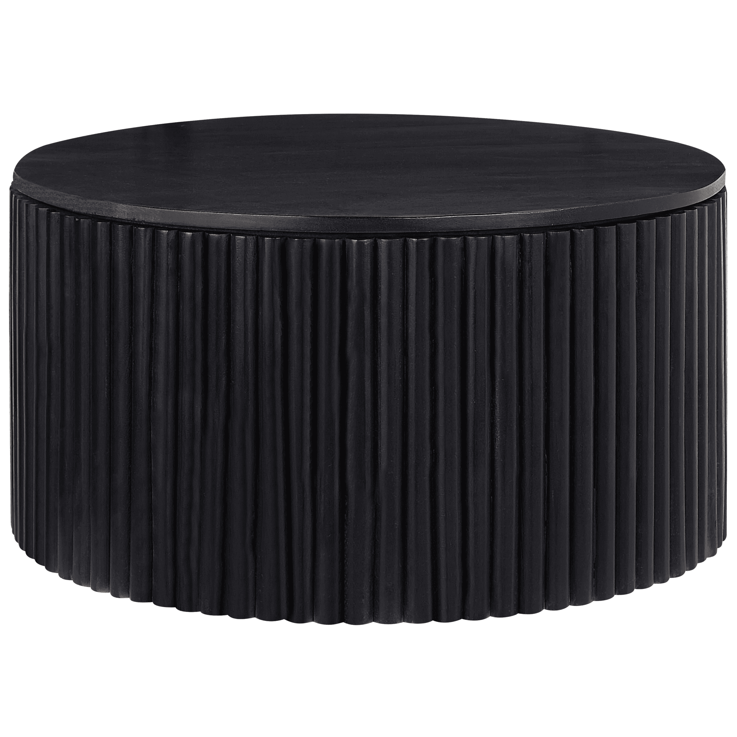 Sohvapöytä KIRKWOOD mangopuu Musta säilytystila